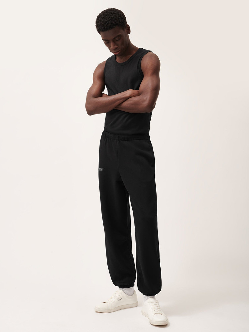 PANGAIA Men's 365 Lightweight Rib Tank Top - Black outlook