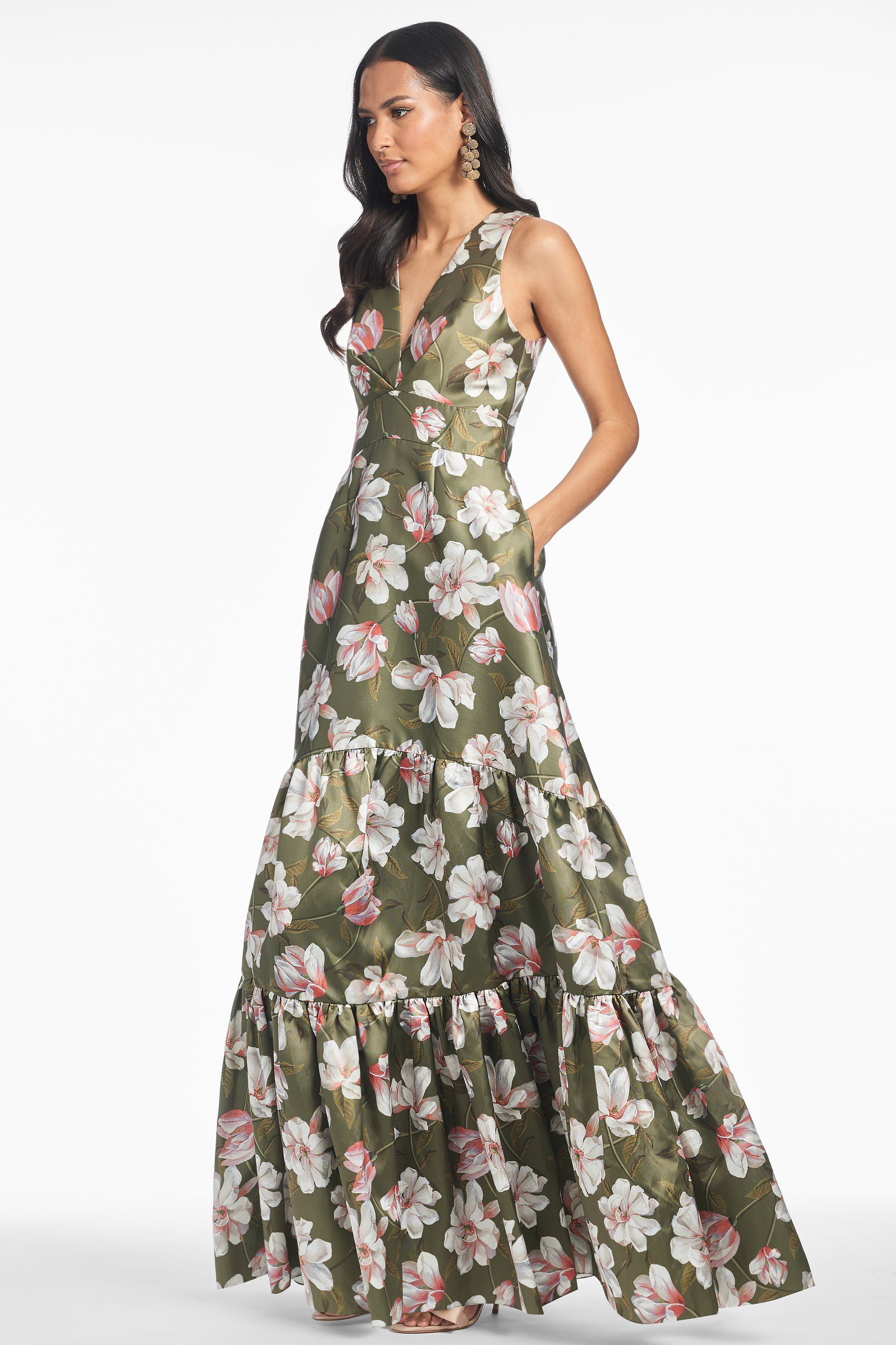 Rori Gown - Moss Magnolia - 5