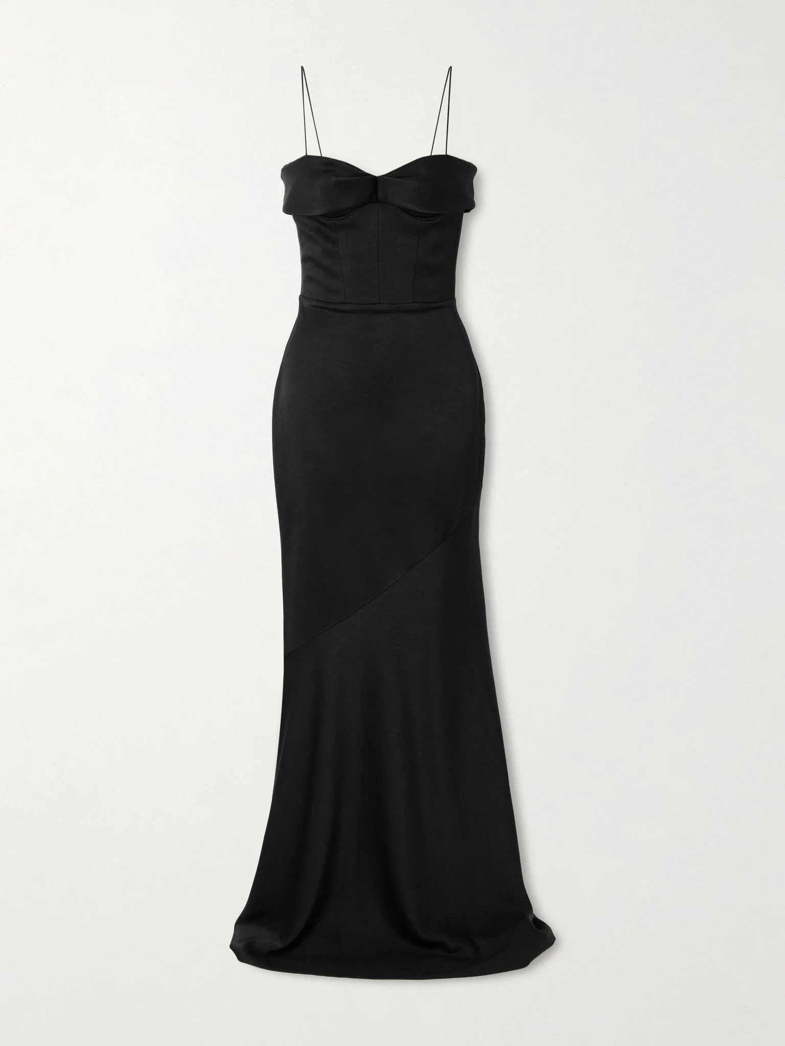 Satin gown Black - 1