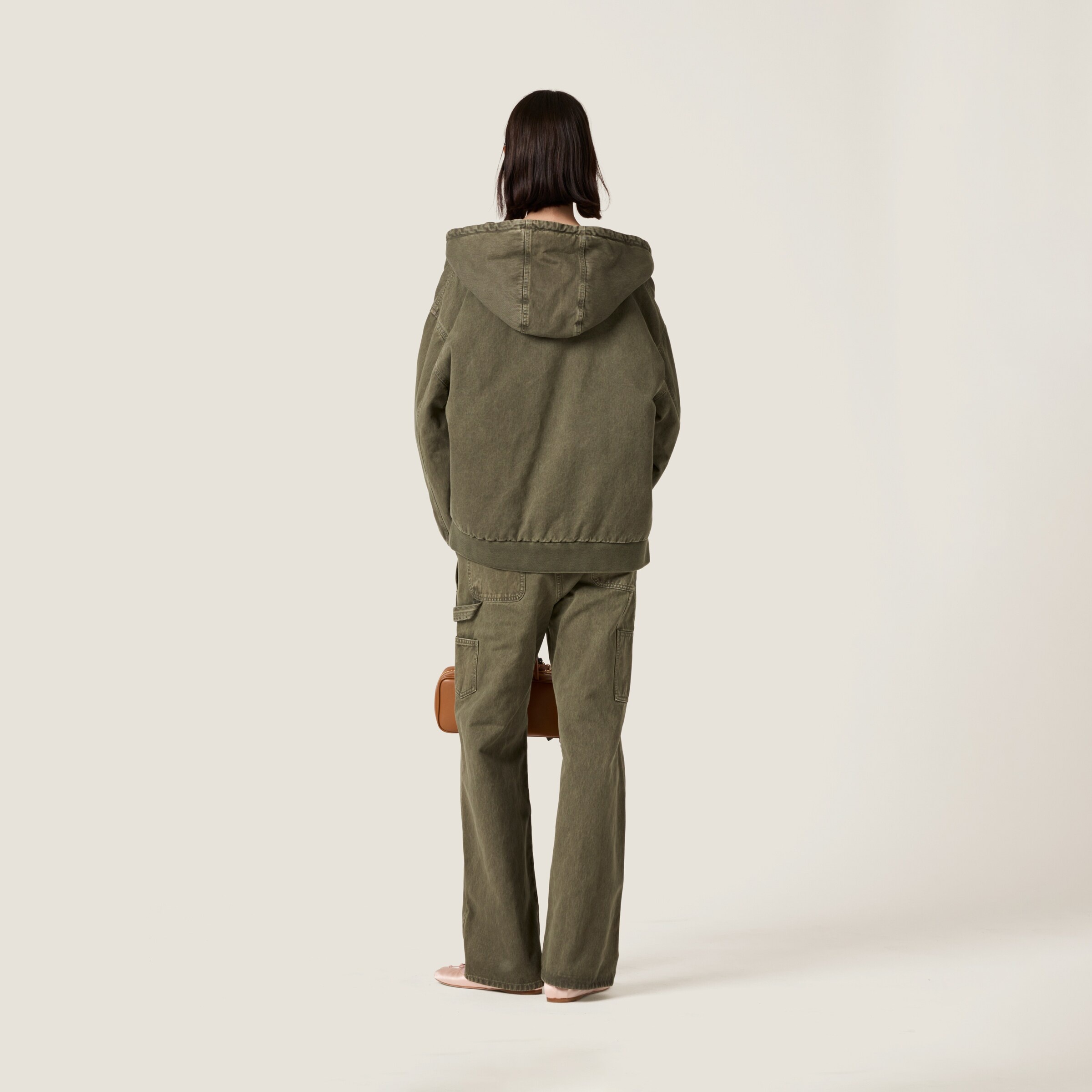 Garment-dyed gabardine overalls - 3
