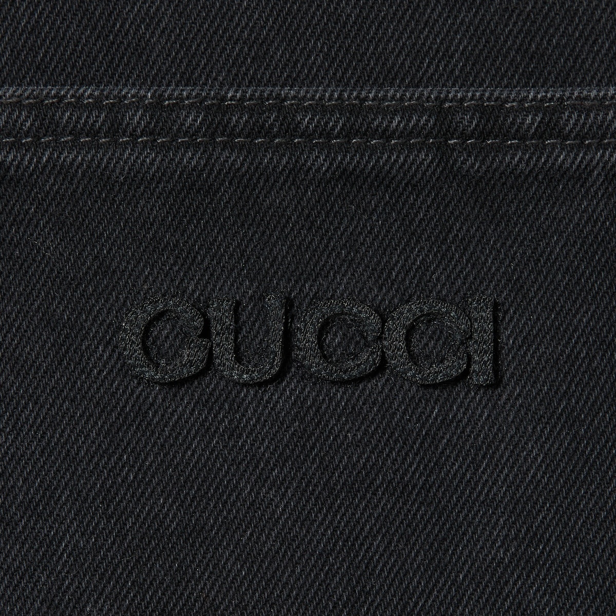 Denim shirt with Gucci embroidery - 7