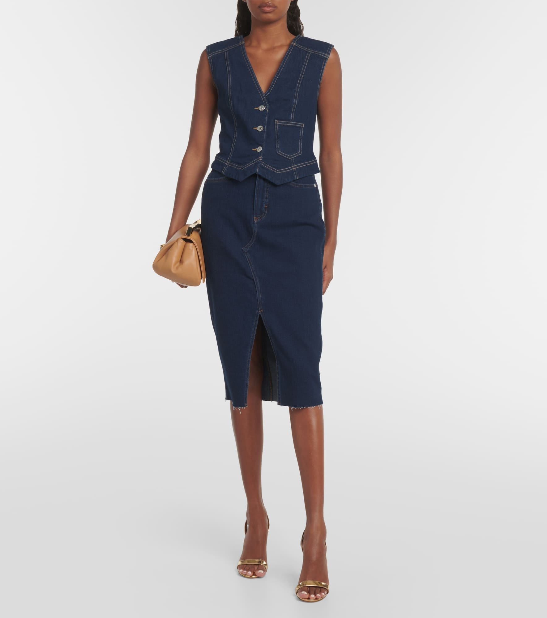 Breves denim midi skirt - 2