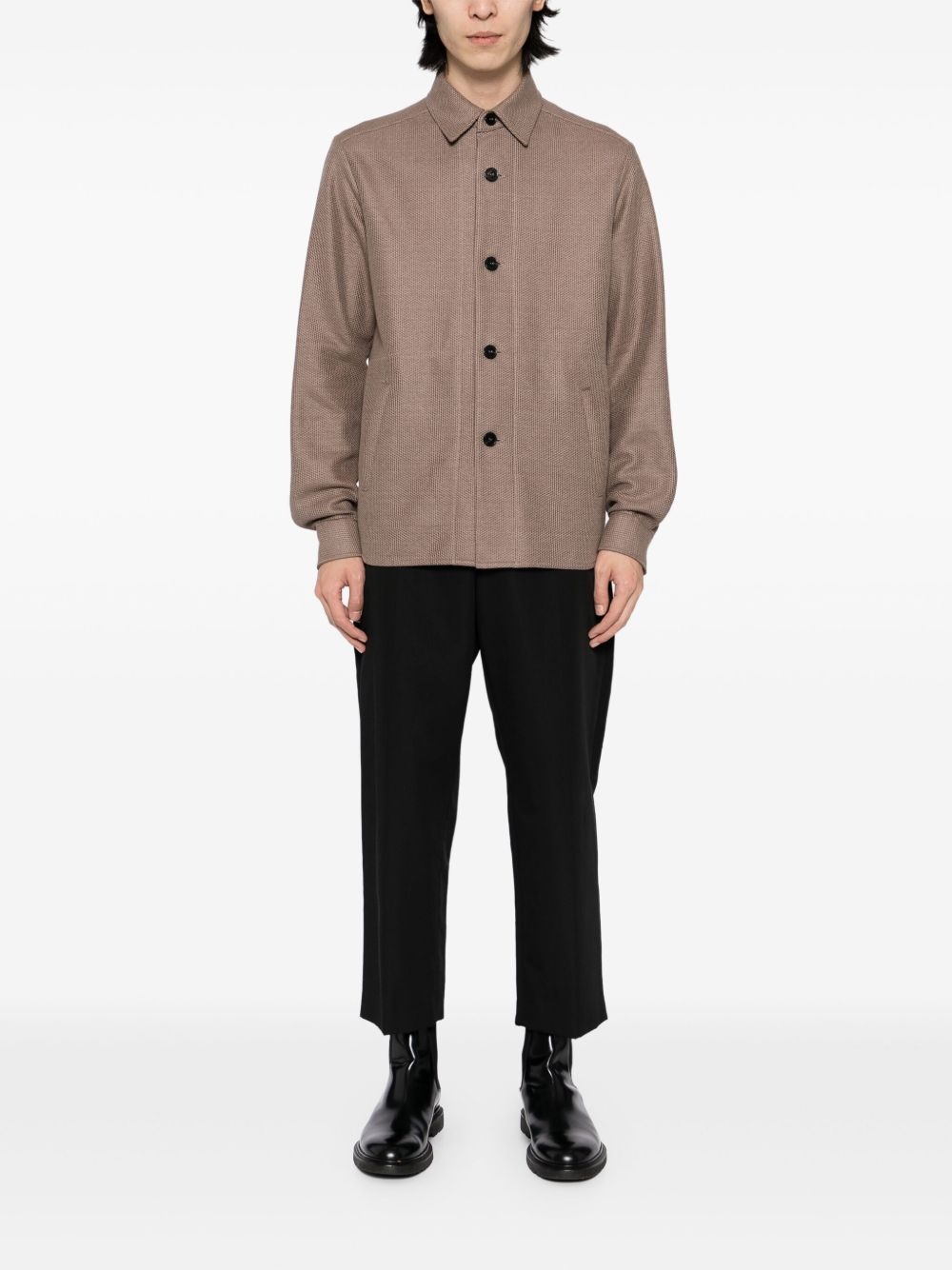 button-up shirt jacket - 2