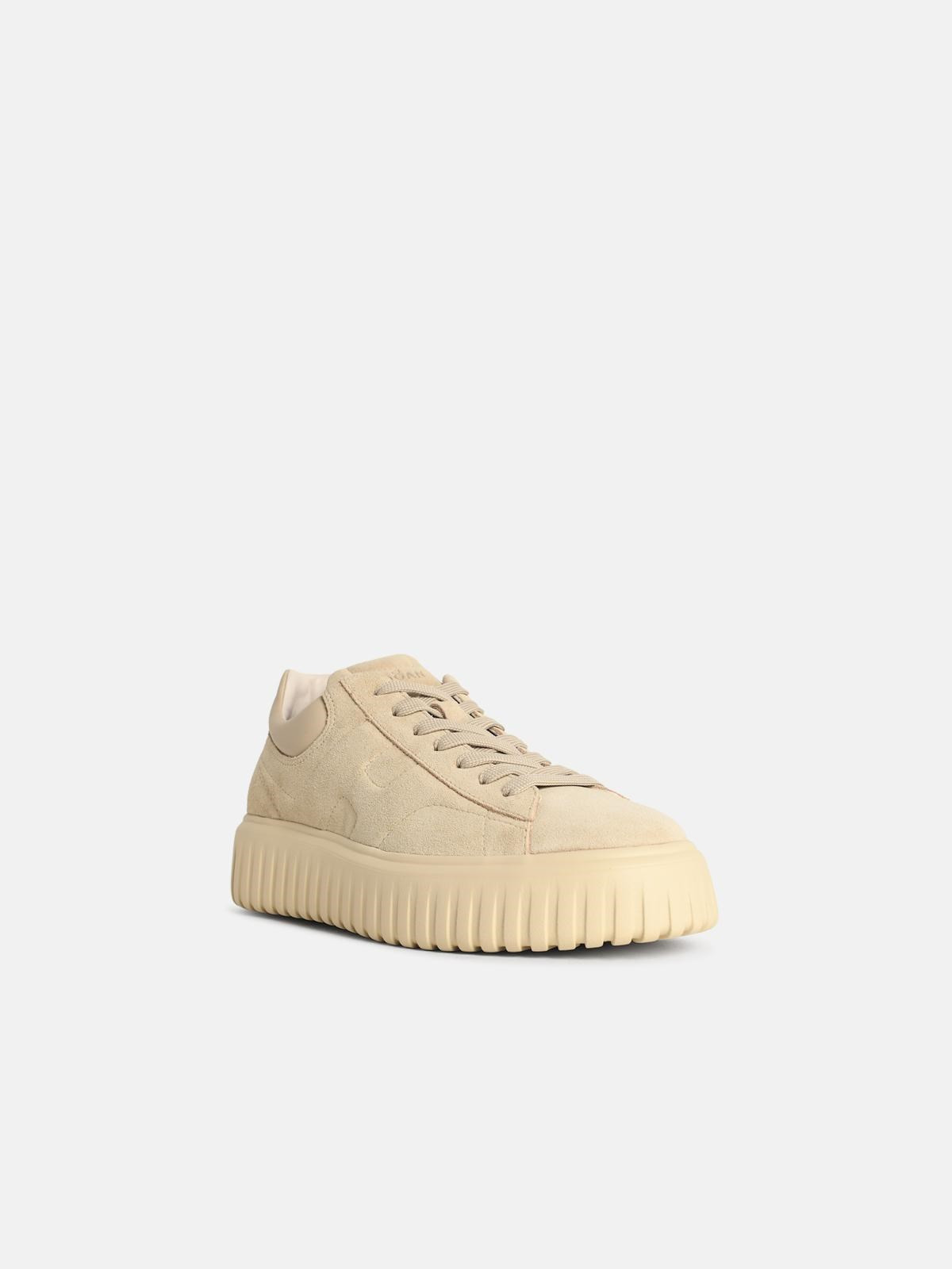 'H-STRIPES' BEIGE SUEDE SNEAKERS - 2