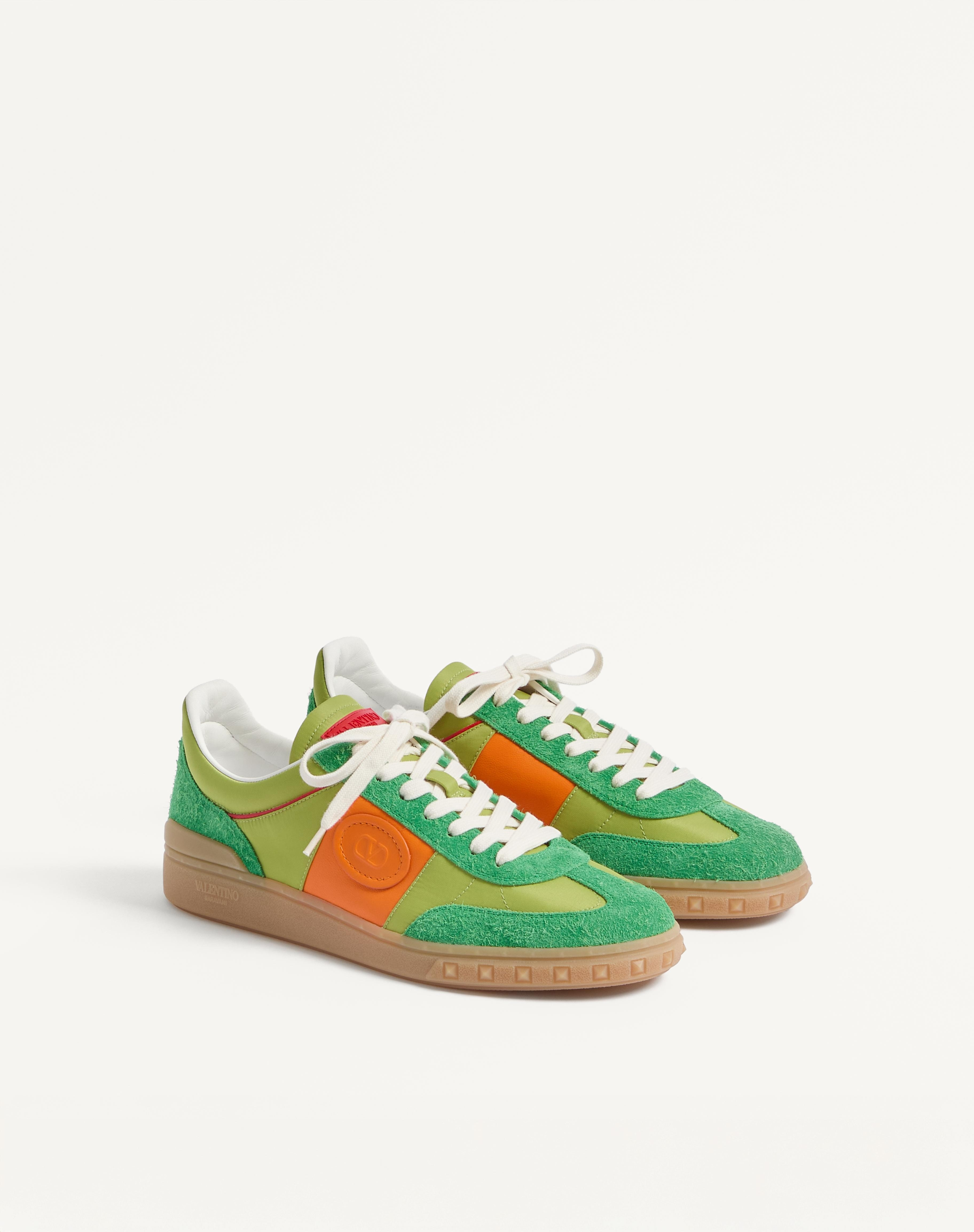 UPVILLAGE LOW TOP SNEAKER IN CRUST LEATHER AND NYLON - 3