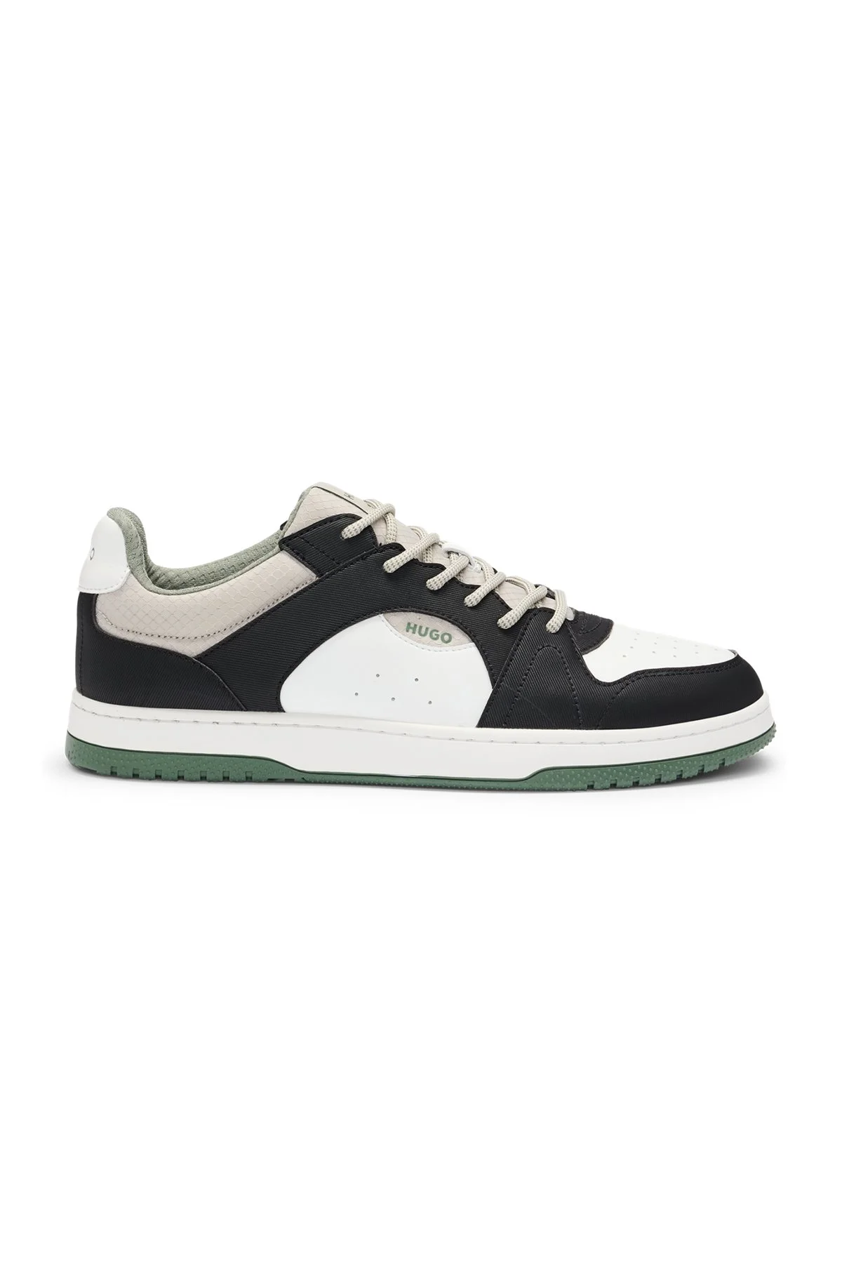 MIXED-MATERIAL TRAINERS WITH RIPSTOP AND FAUX SUEDE - 1