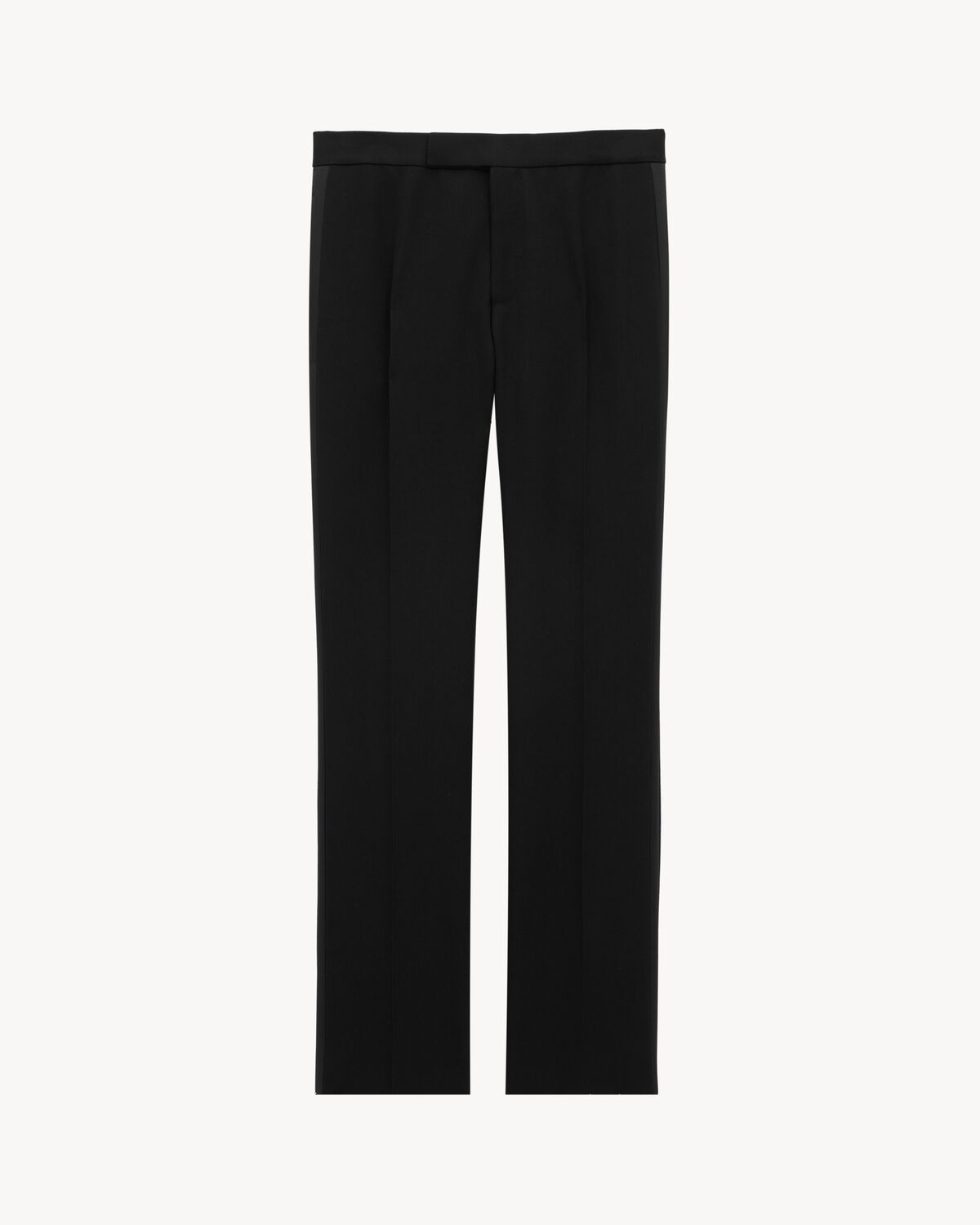TUXEDO STRAIGHT PANTS IN GRAIN DE POUDRE - 1