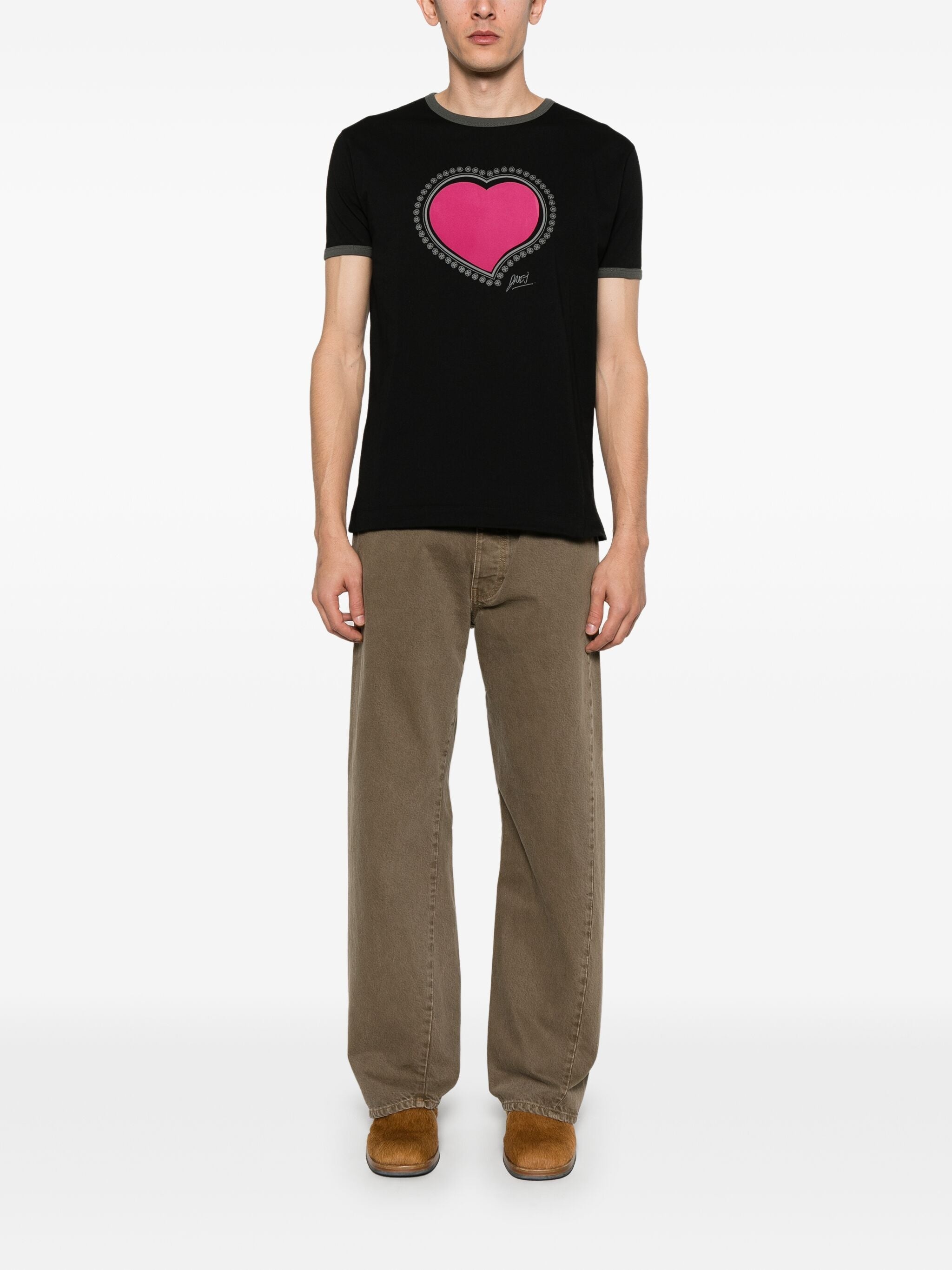 Heart-print T-shirt - 4