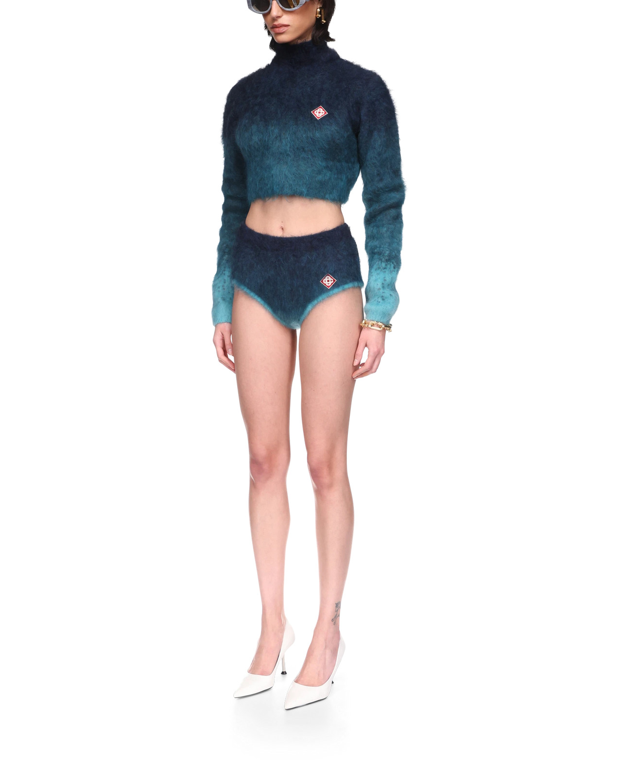 Gradient Mohair High Neck Jumper - 3