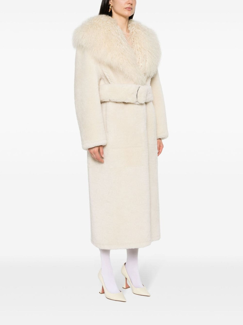 shearling fur maxi coat 3