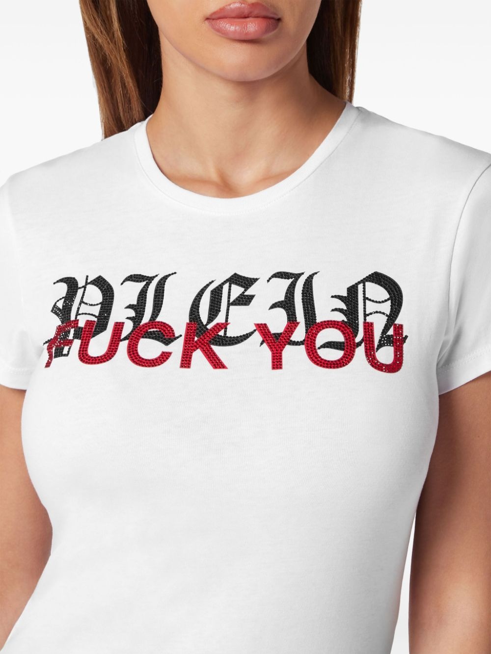 lettering cotton T-shirt - 4