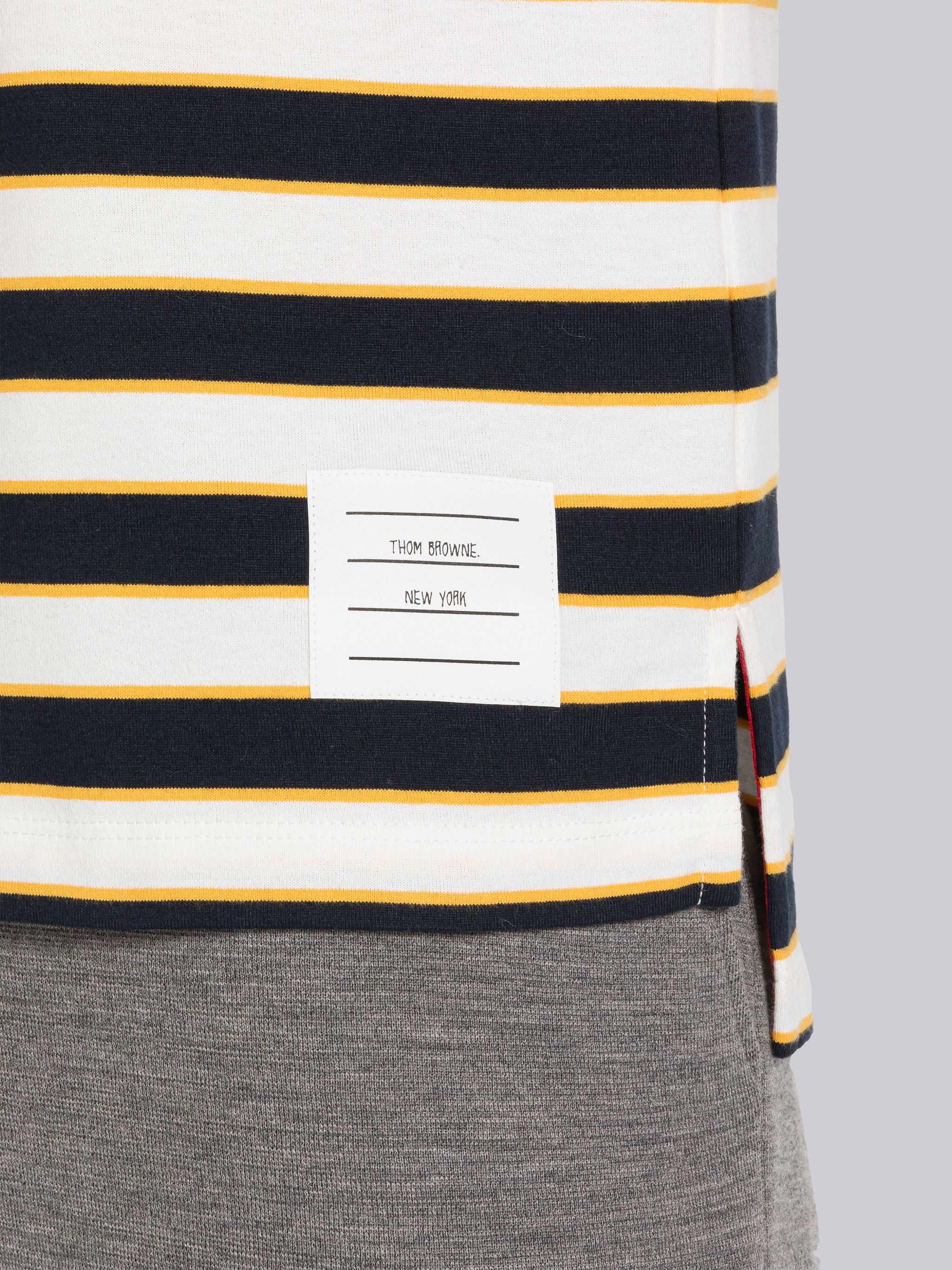 Stripe Jersey Hector Icon Side Slit Tee - 6