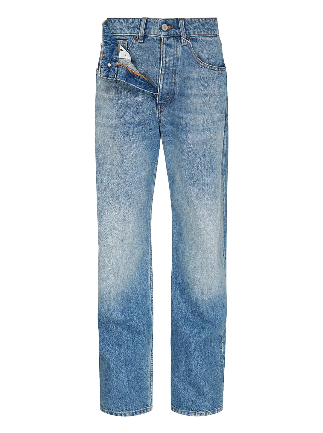 Light Wash Straight-Leg Jeans - 1