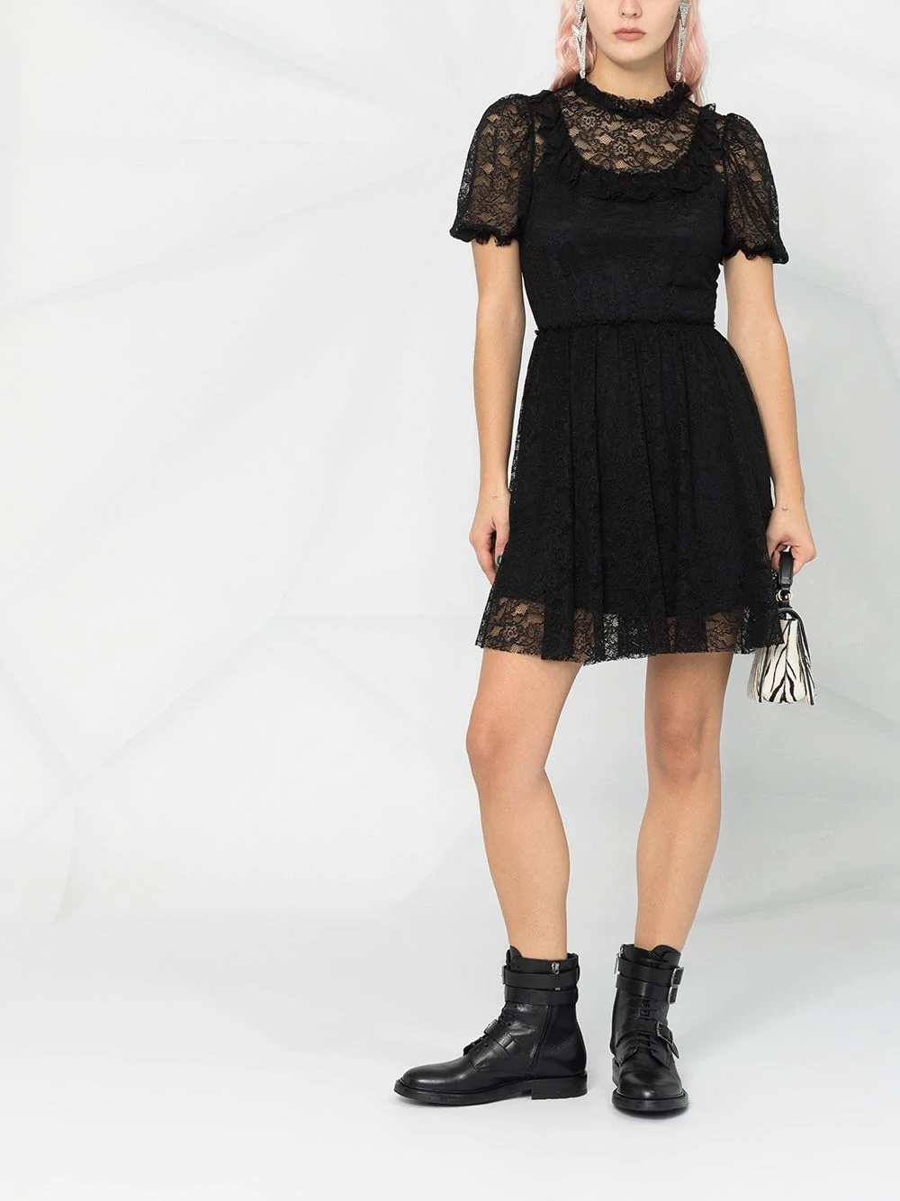 lace overlay dress - 2