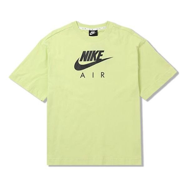(WMNS) Nike Air Alphabet Logo Printing Sports Short Sleeve Yellow CJ3106-367 - 1