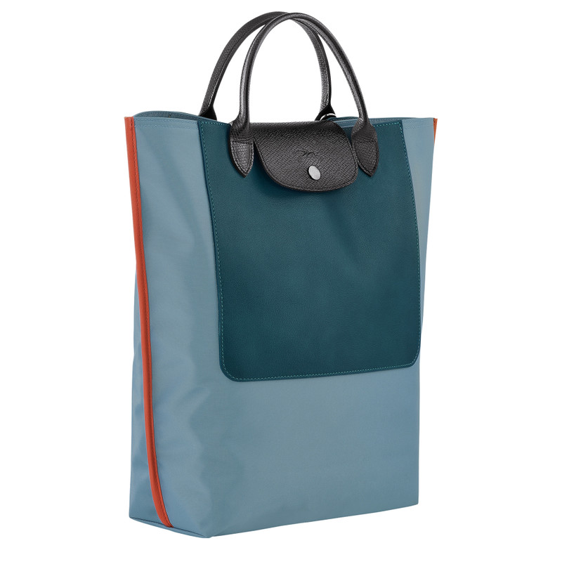 Cabas Longchamp M Tote bag Cloud Blue - Canvas 3