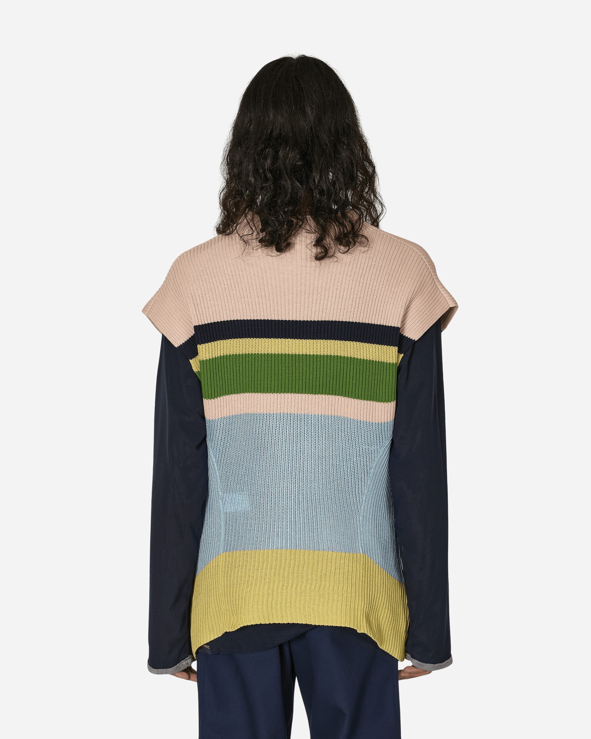 Essick Stripe Short Sleeve Sweater Pink / Sky Blue - 3