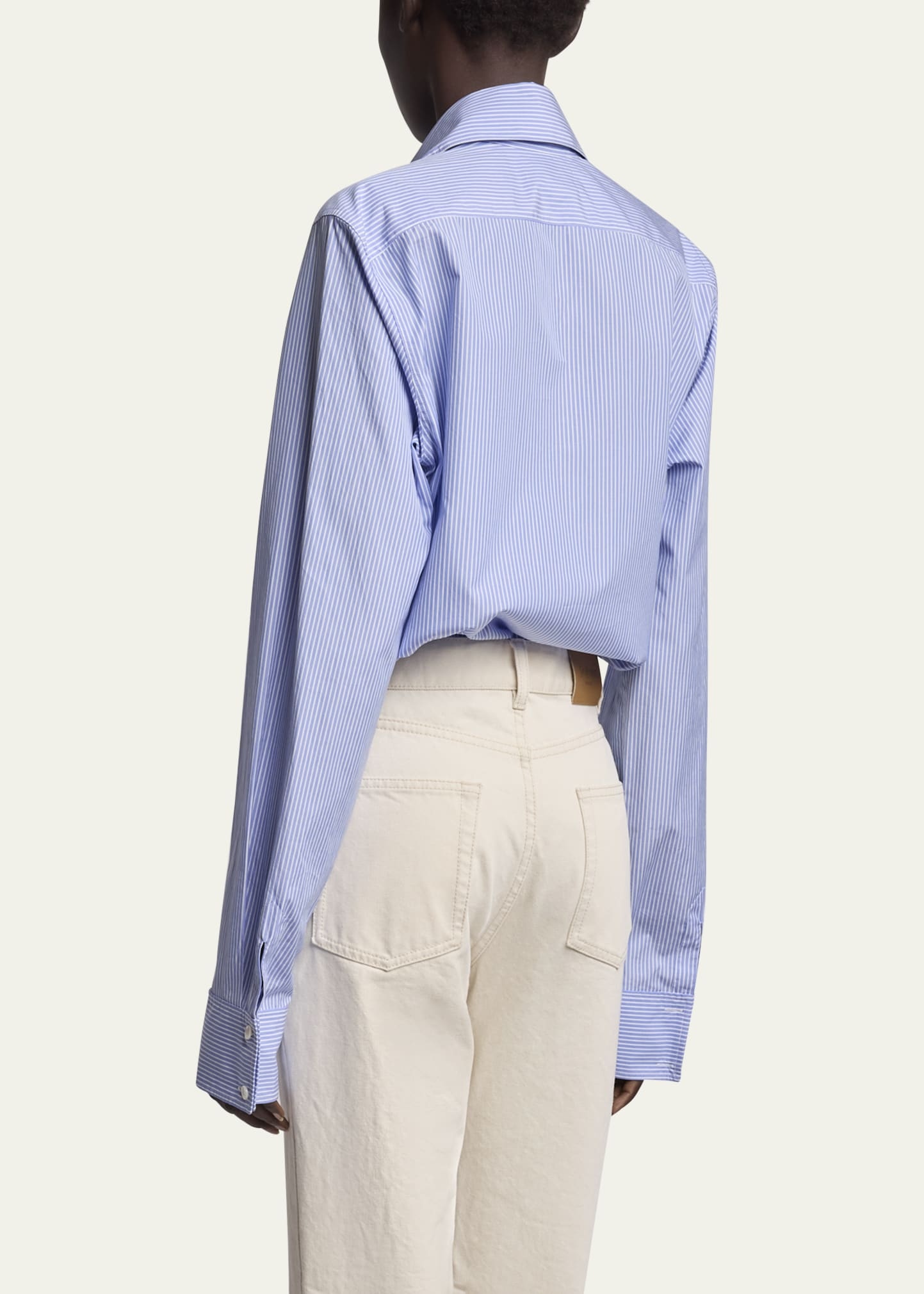 Stripe Button Down Blouse - 3