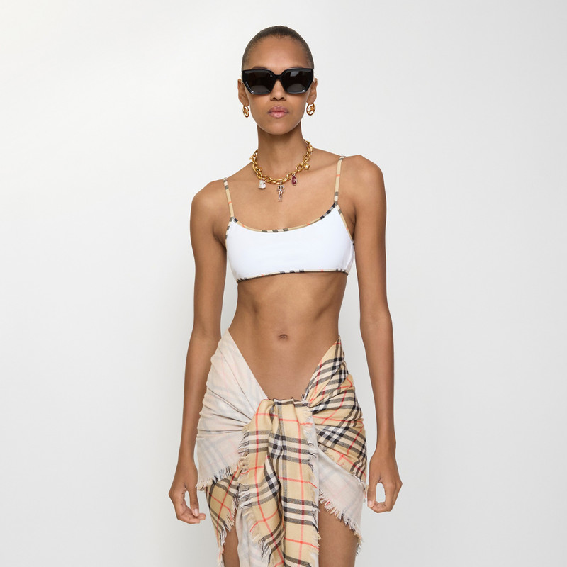 Burberry Check Trim Bikini Top outlook