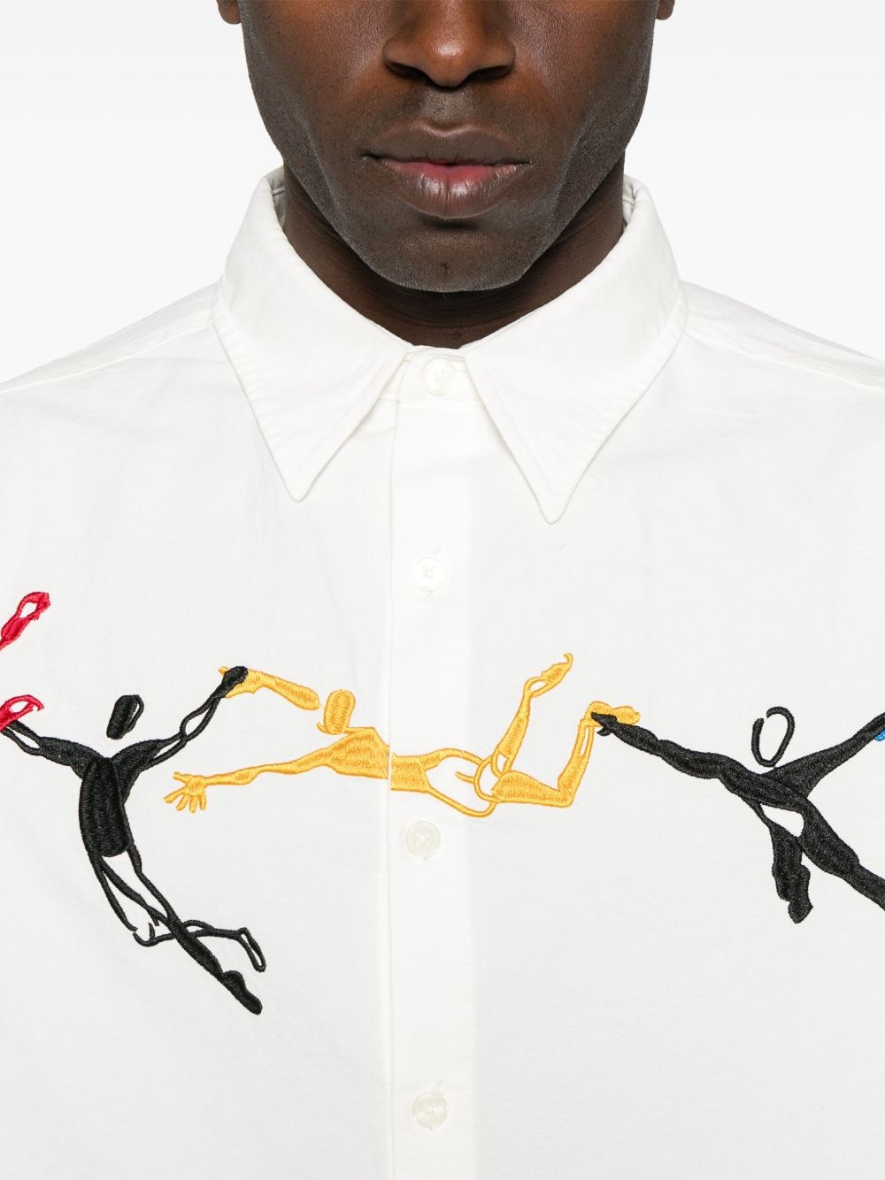 embroidered-motif shirt - 5