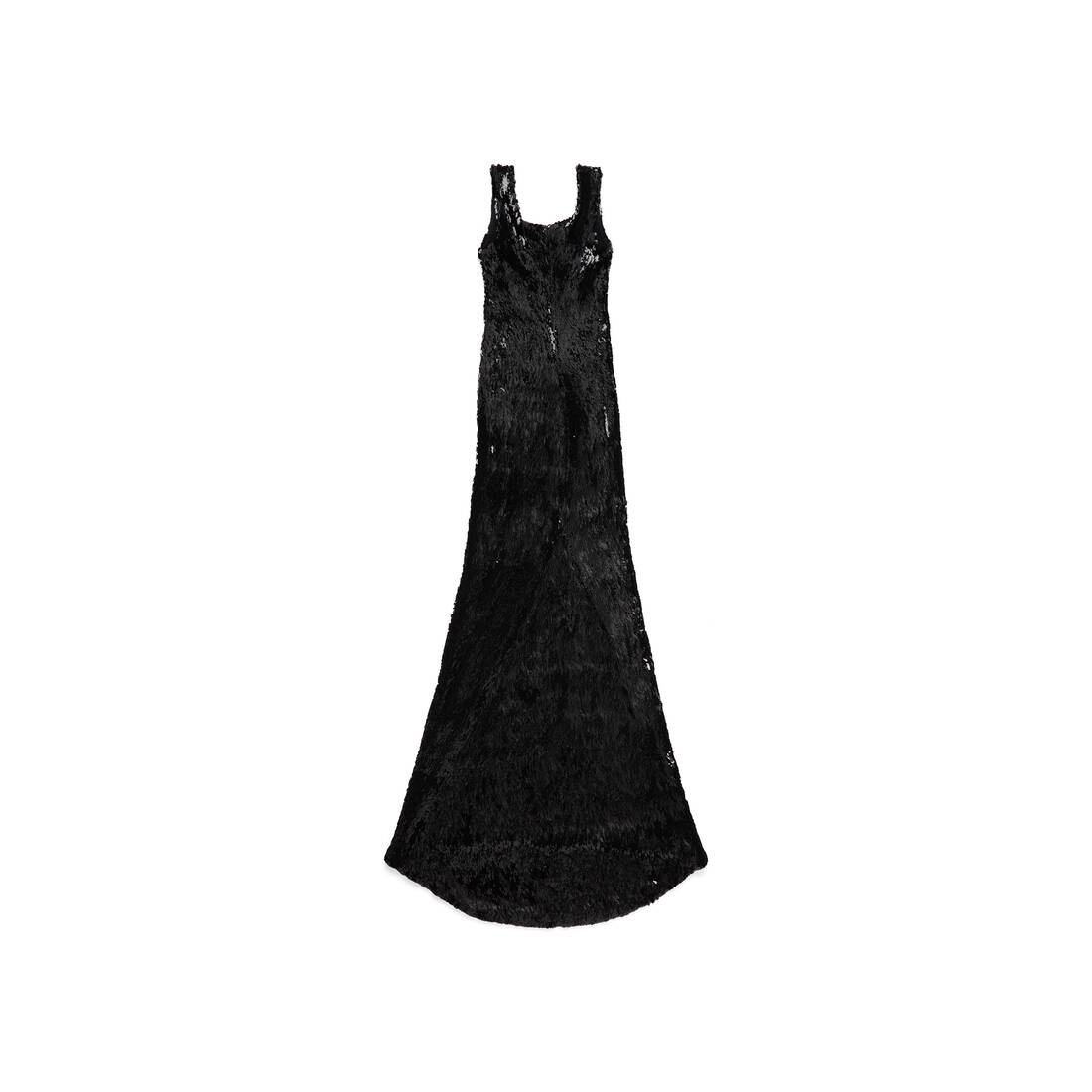 Women's Embroidered Maxi Dress in Black - 6