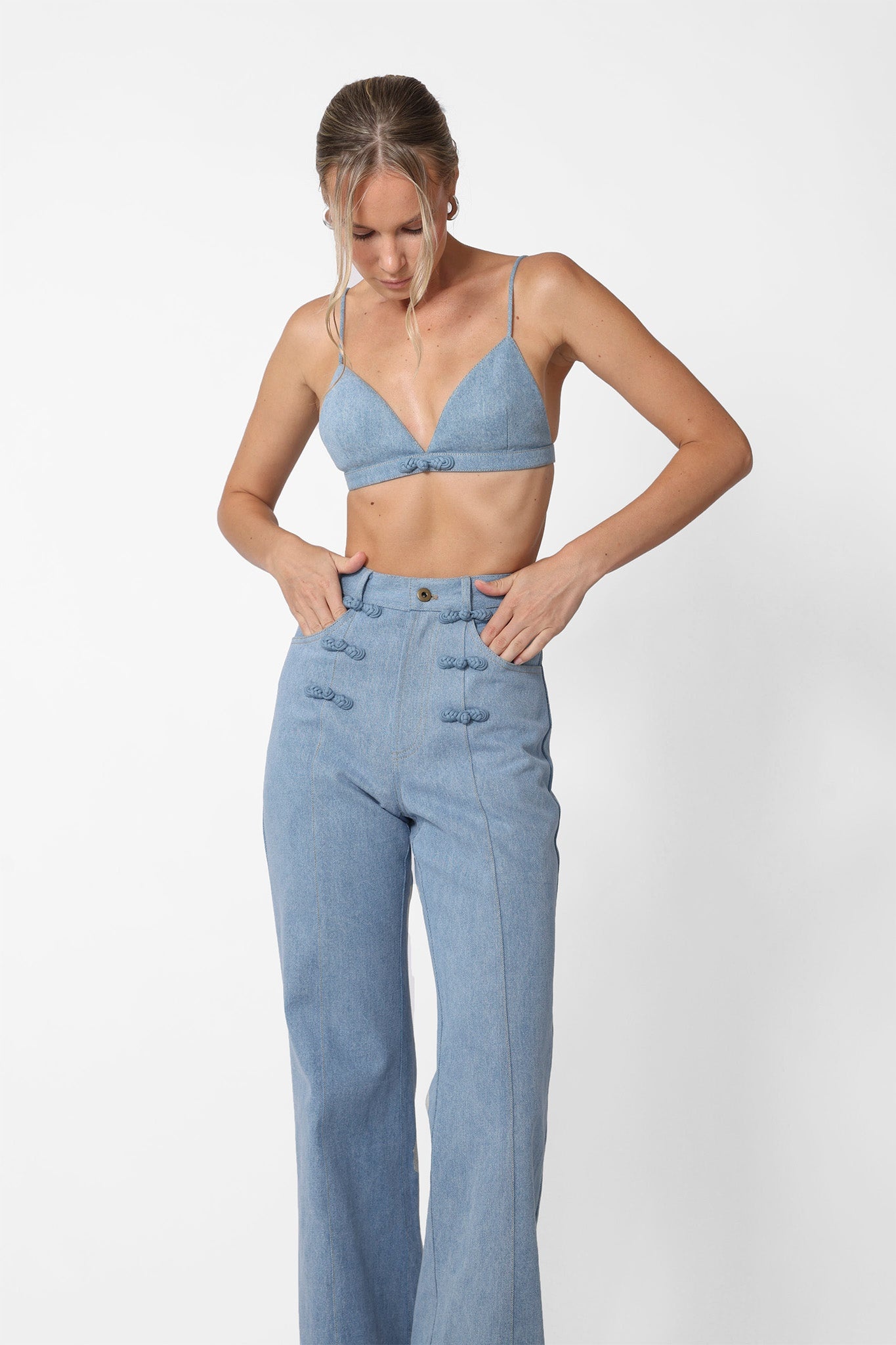 CLEO DENIM BRALETTE - 3