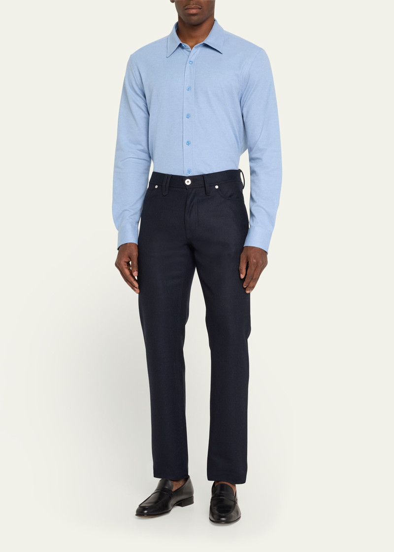 Brioni Men's Meribel Wool Flannel 5-Pocket Pants outlook