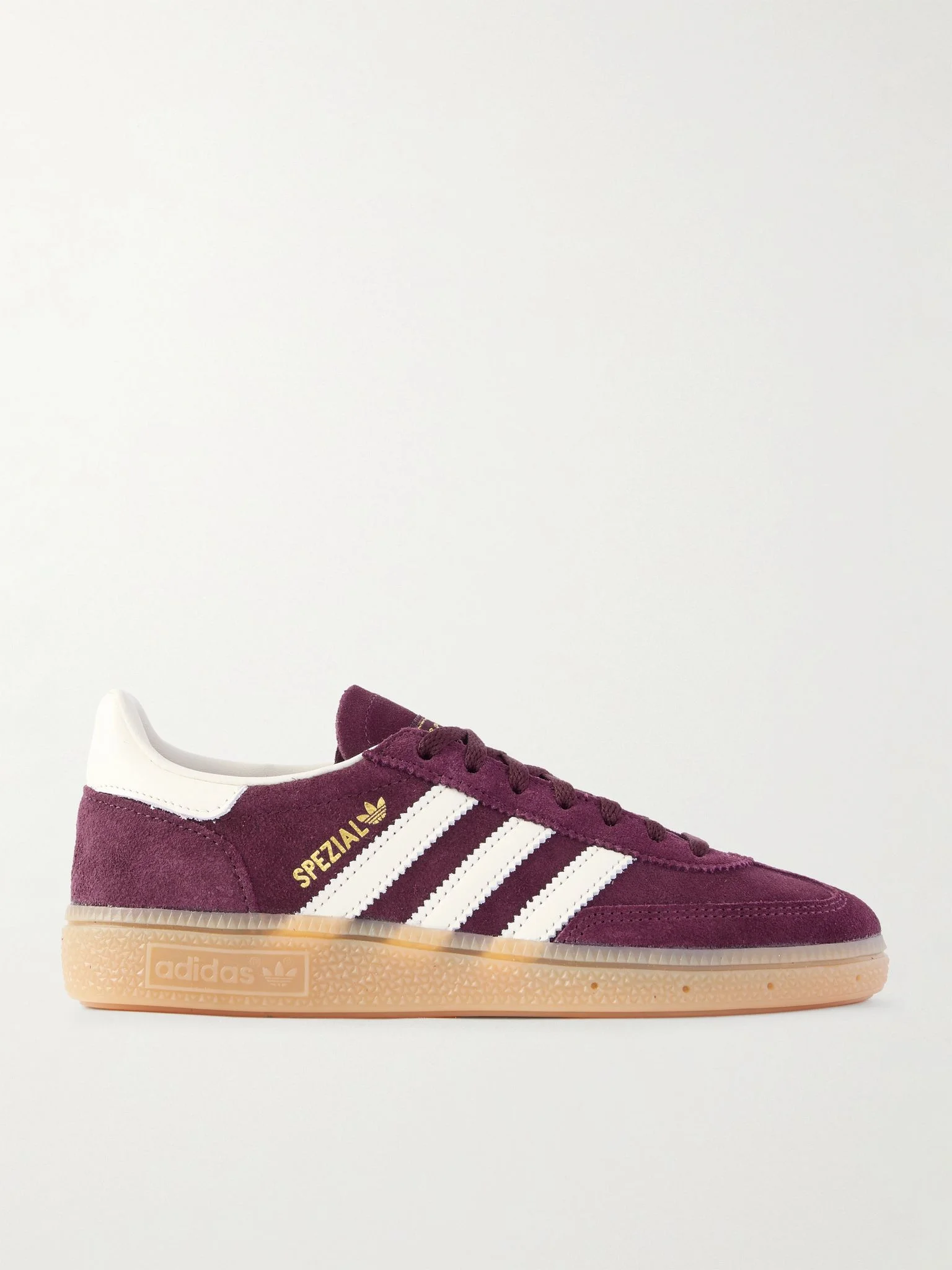 Handball Spezial leather-trimmed suede sneakers Burgundy - 1
