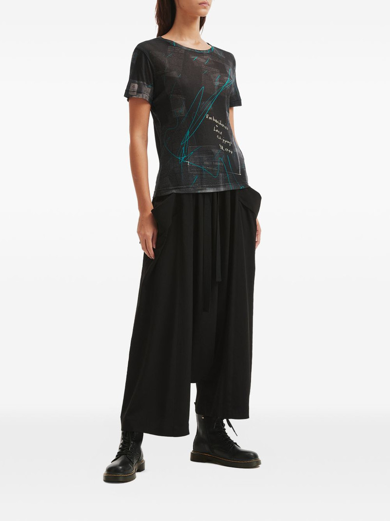 Y's printed crew-neck T-shirt outlook
