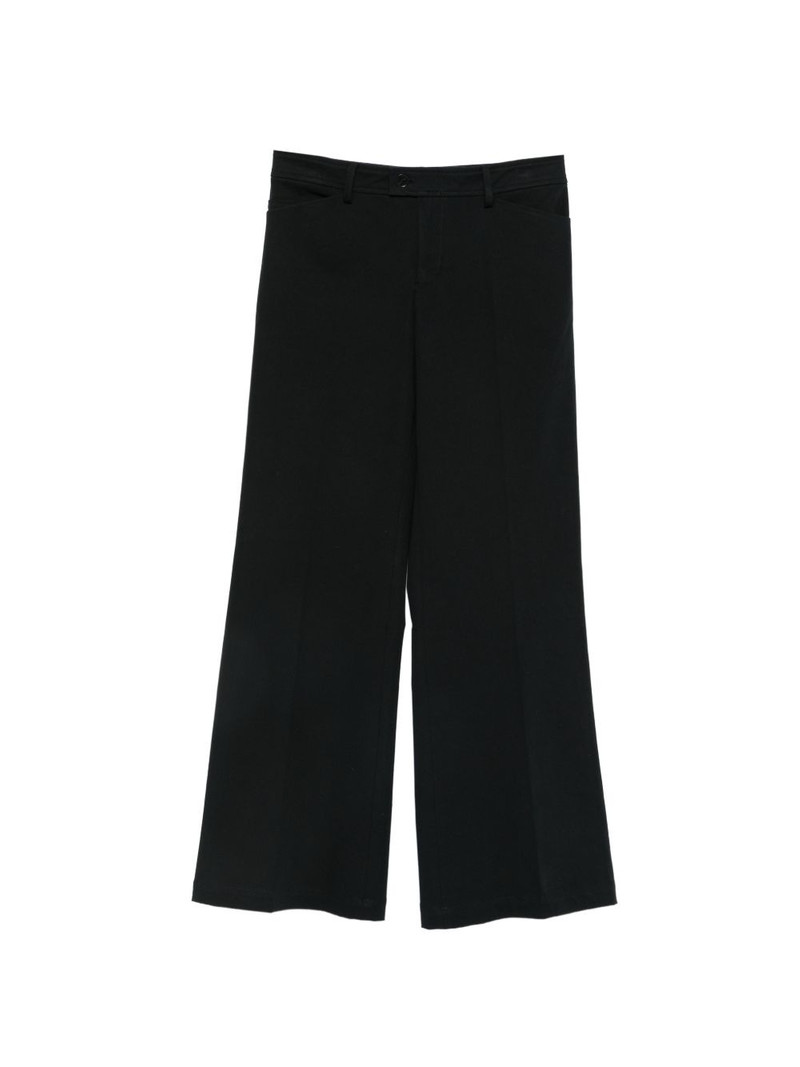 button-fastening tailored trousers 1