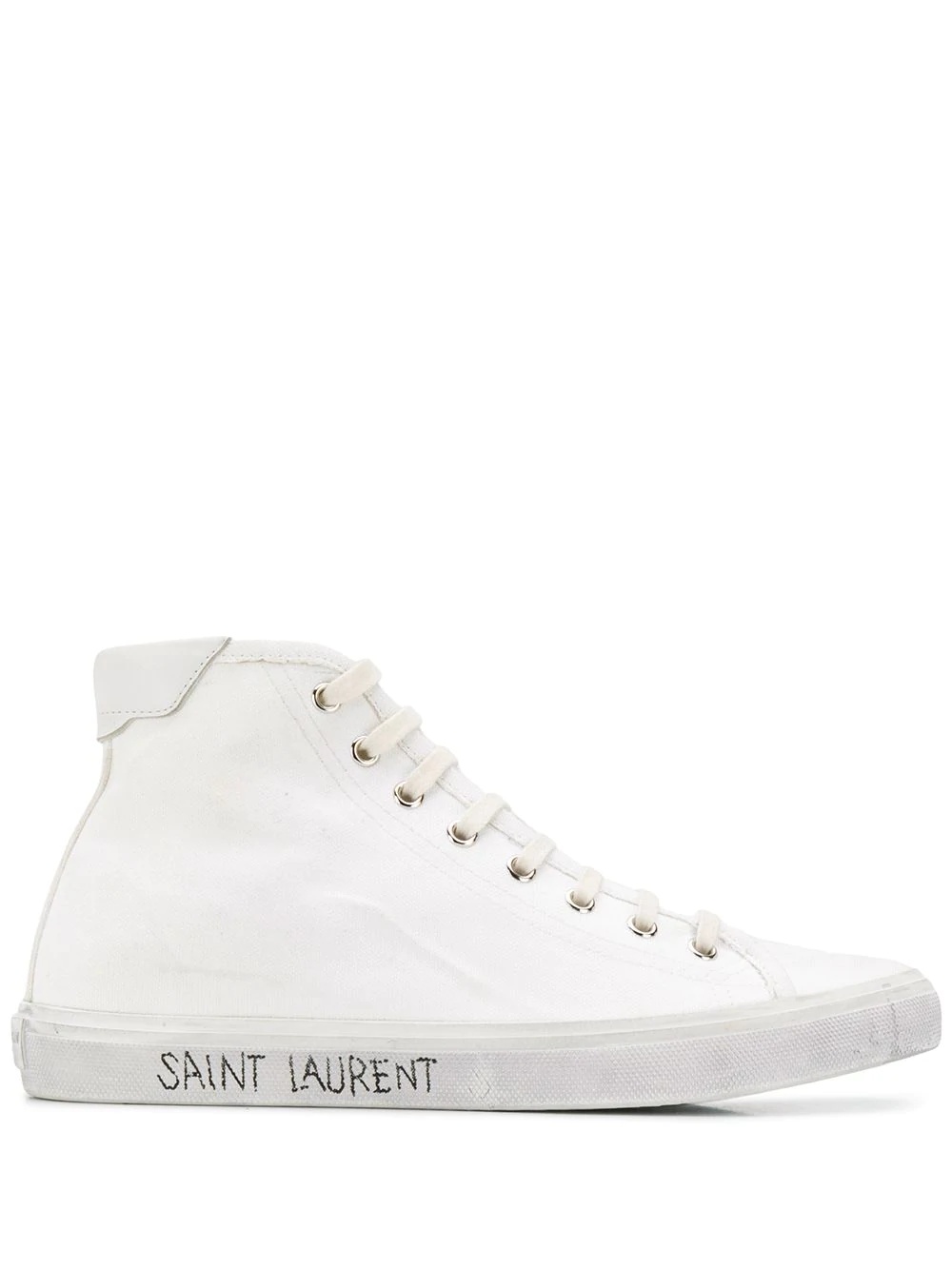 distressed effect high-top sneakers - 1