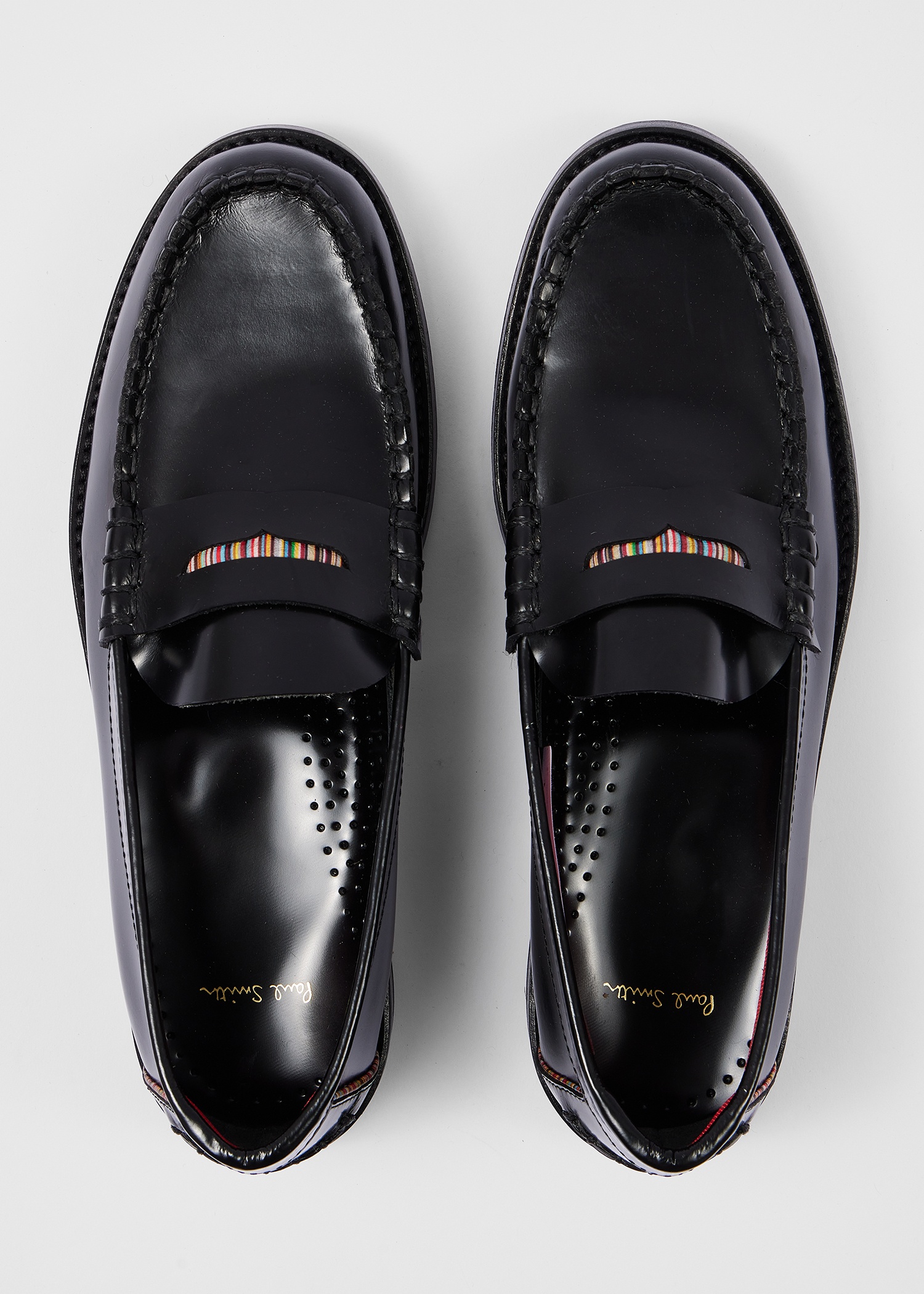 Women's Black Laida High-Shine Loafers - 3