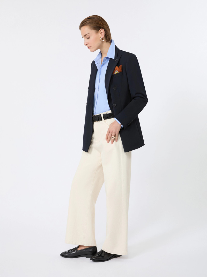 Max Mara EGREGE Double-breasted comfortable wool blazer - ULTRAMARINE outlook