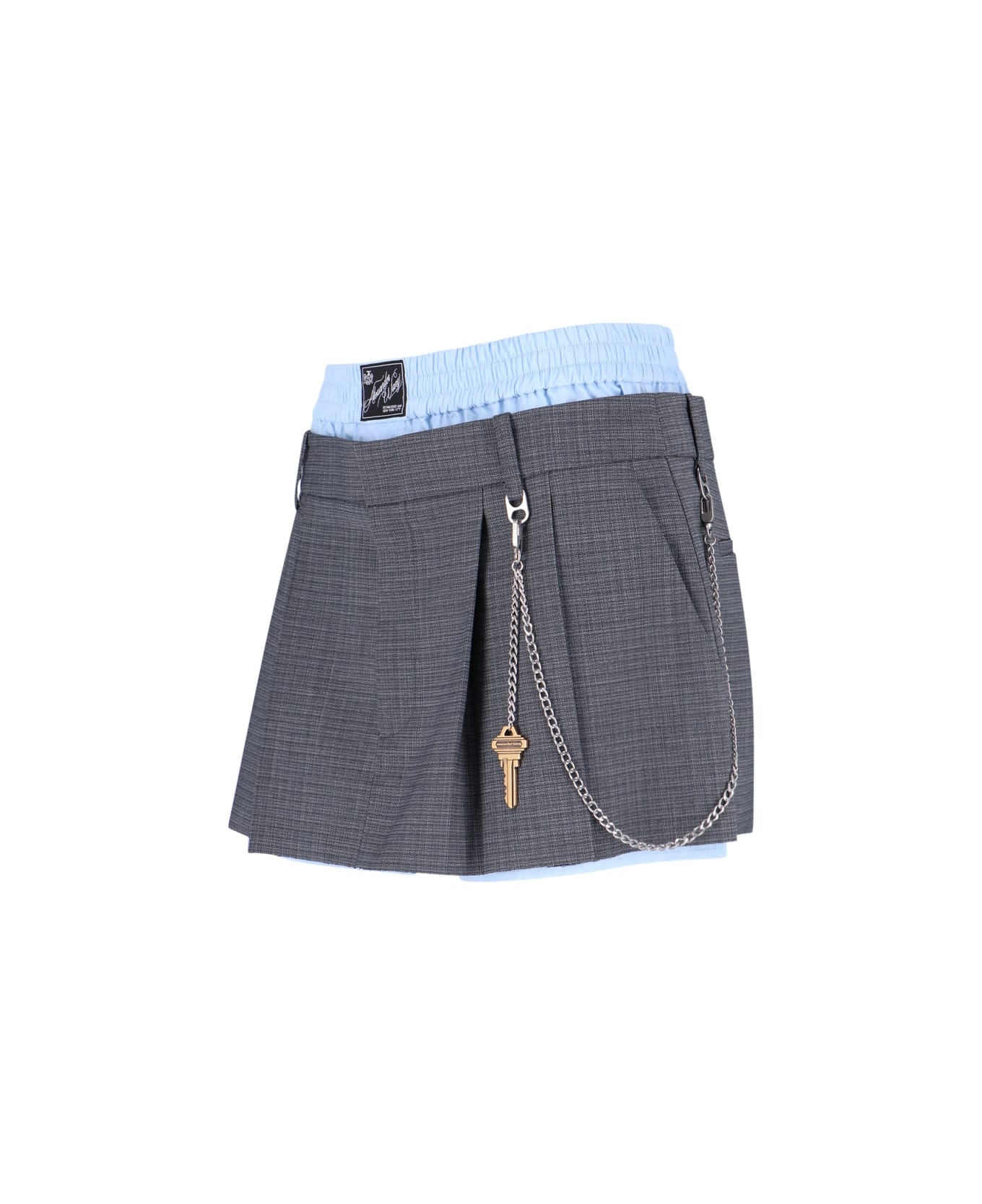 Logo Wool Blend Mini Skirt - 3