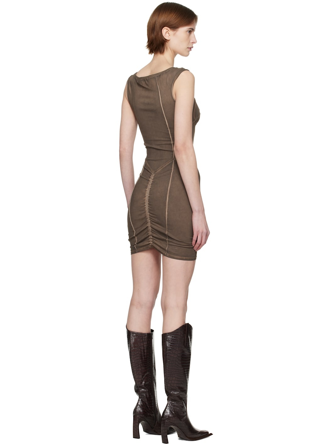 Brown Ghost Minidress - 3