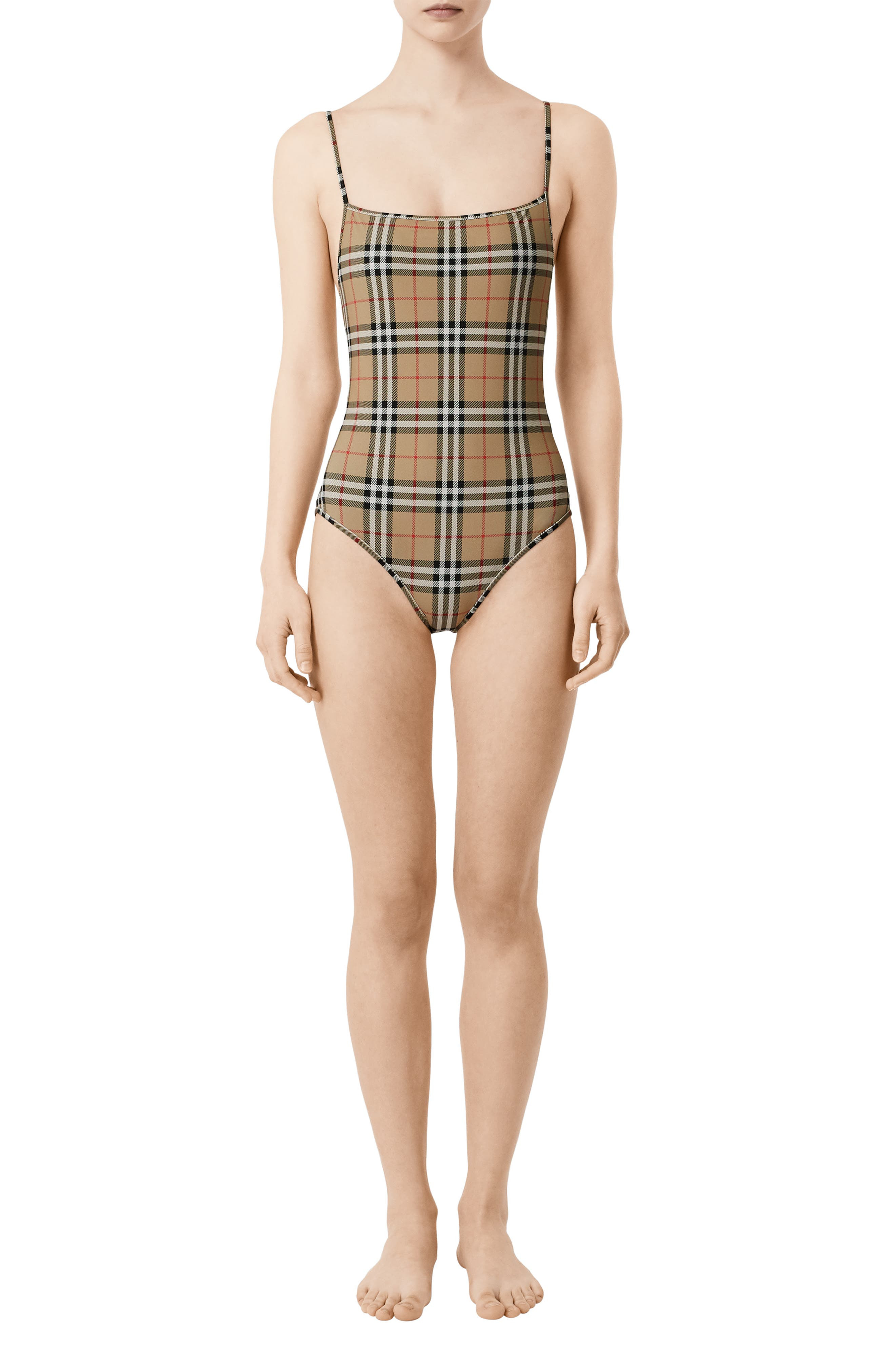 Check One-Piece Swimsuit - 4