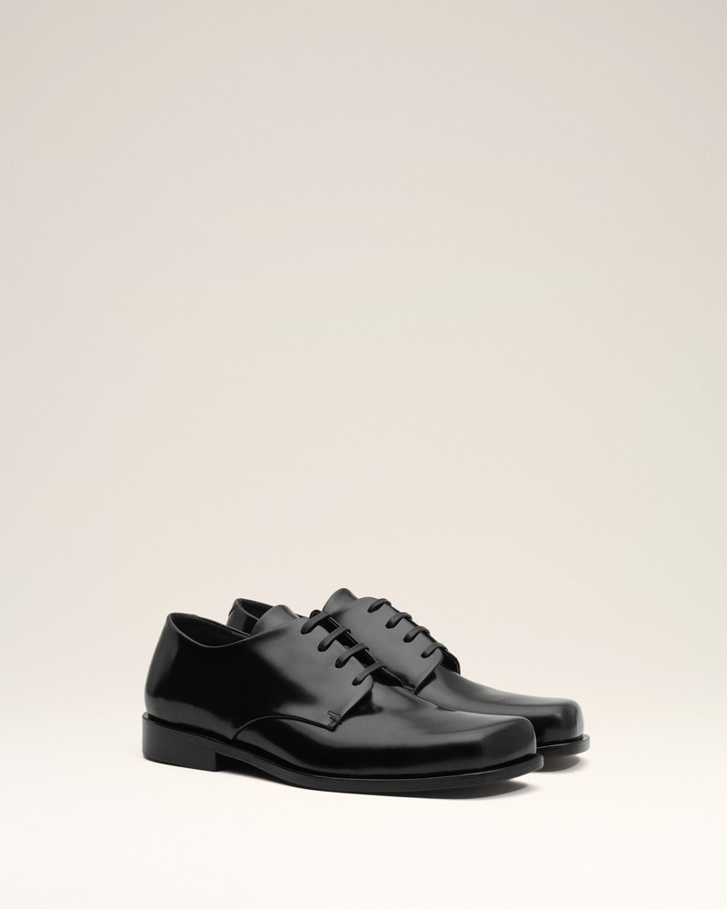 BLACK COW LEATHER DERBIES SHOES 3