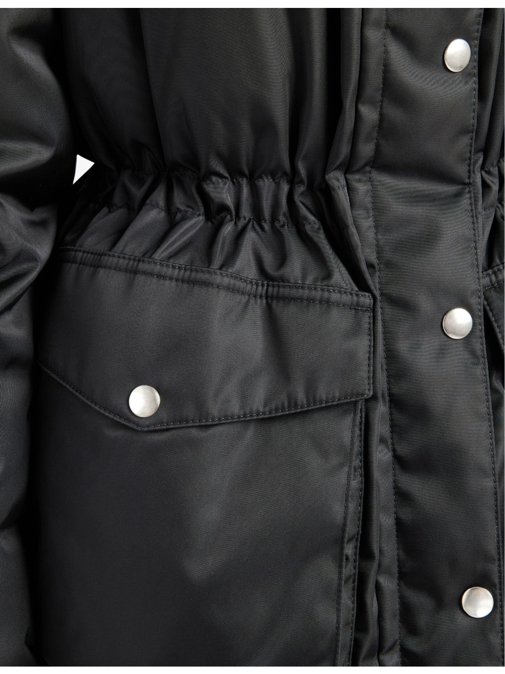 Re-Nylon triangle-logo drawstring-waist shell-down jacket - 6