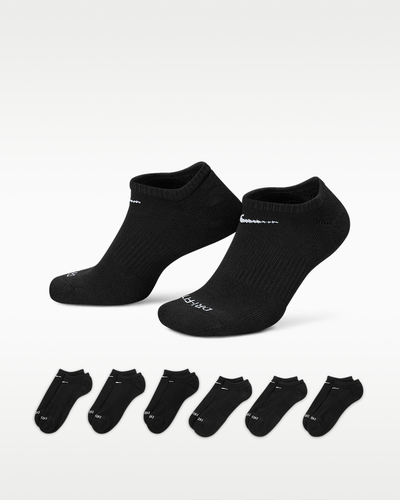 Nike Everyday Plus Cushioned Training No-Show Socks (6 Pairs) 1