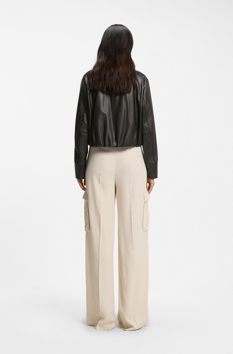 TRENCH-STYLE LEATHER JACKET WITH INNER DRAWCORD 4