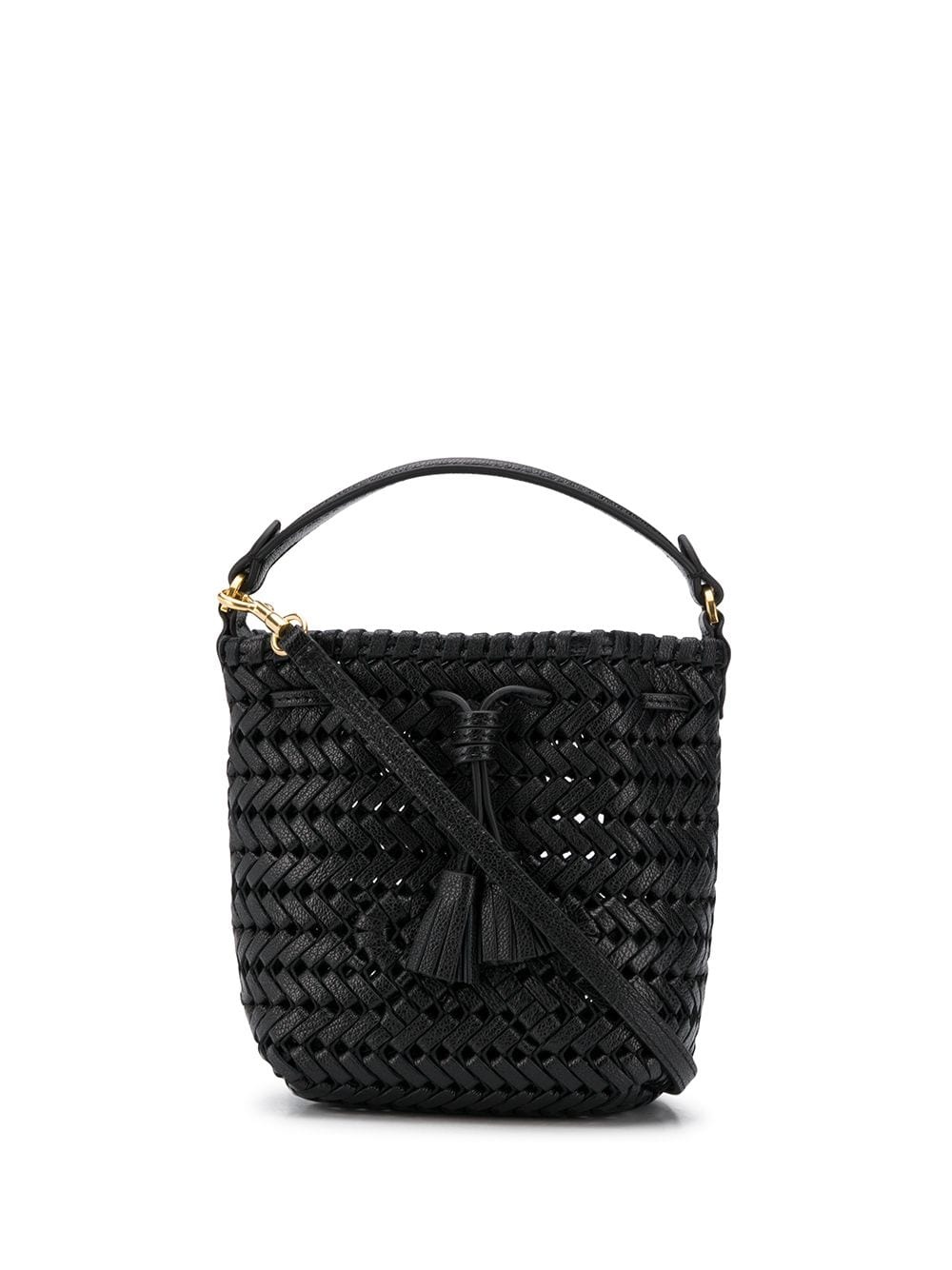 mini woven tote - 1