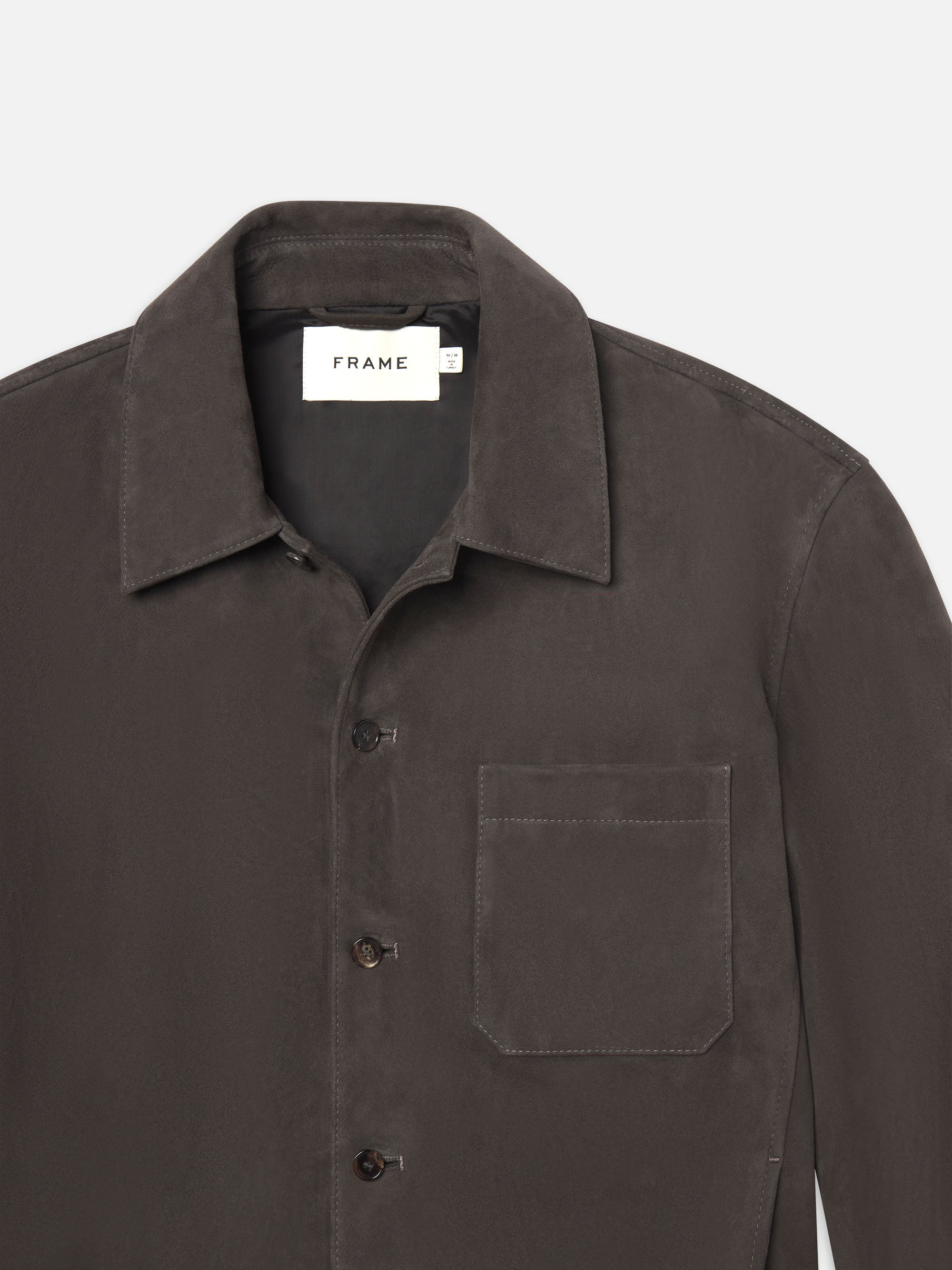 Suede Bomber Jacket in Old Black - 2