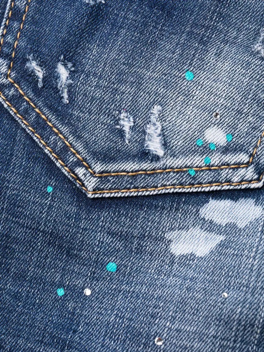 distressed-style skinny jeans - 8
