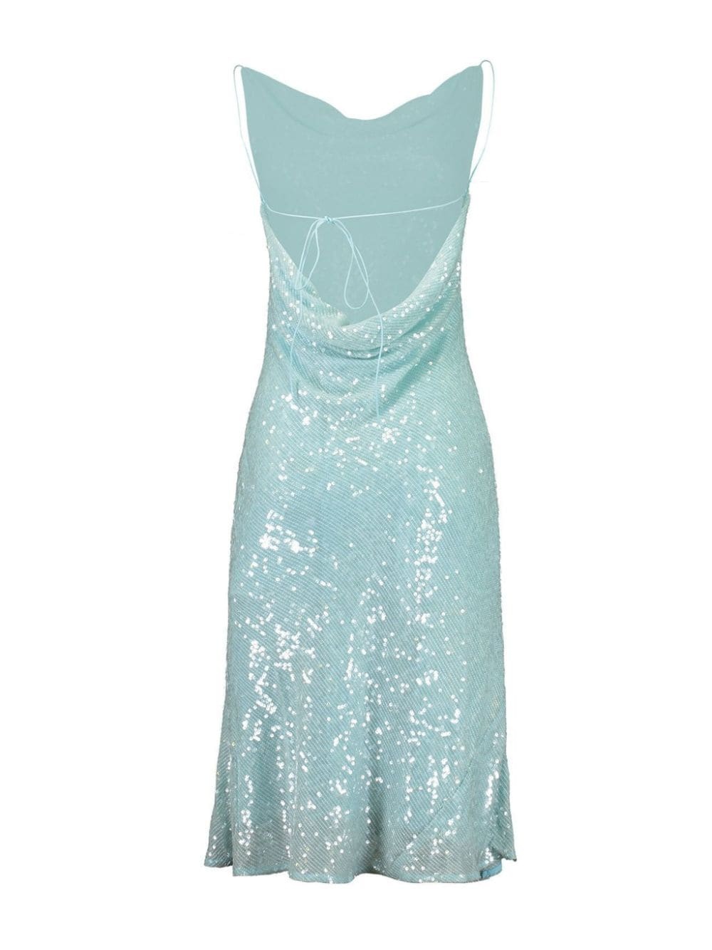 sequined cowl-neck midi dress - 5