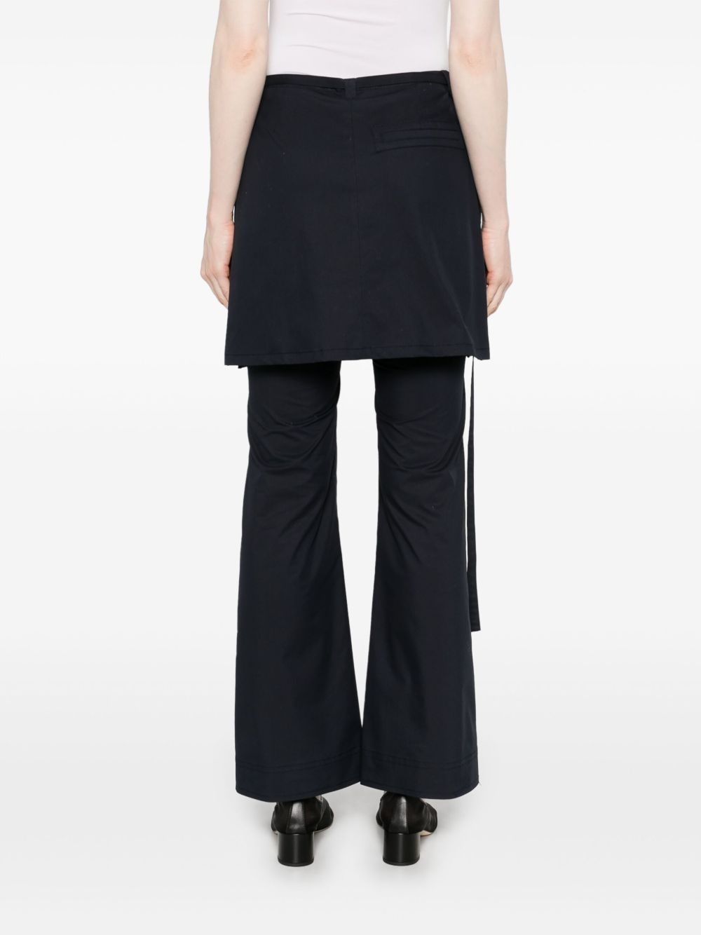 layered wrap trousers - 4