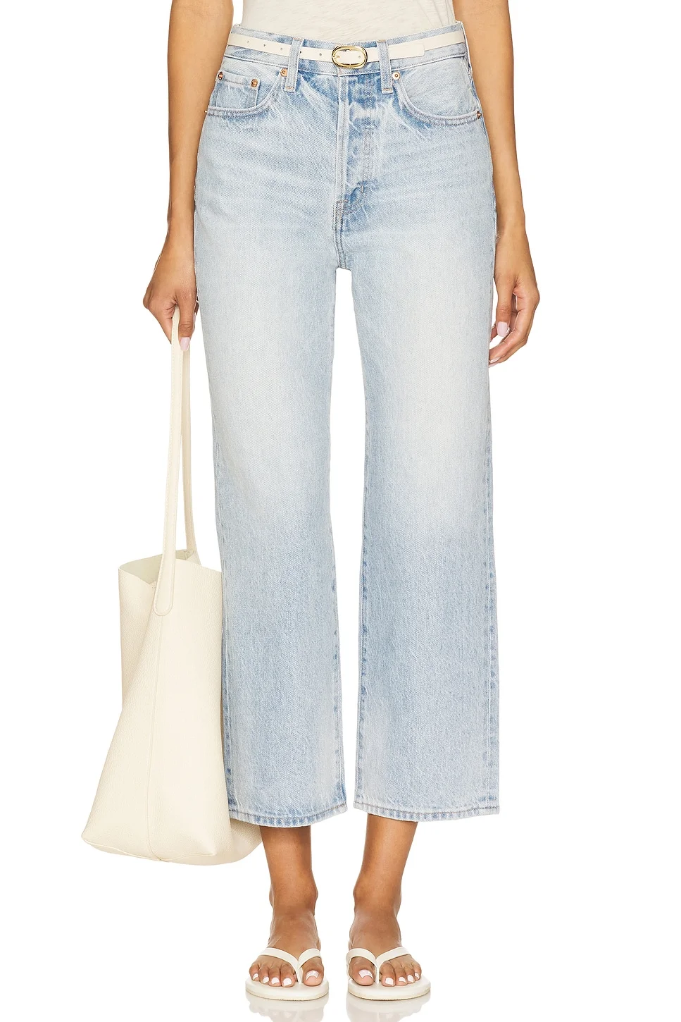 Cassie High Rise Crop Straight - 1