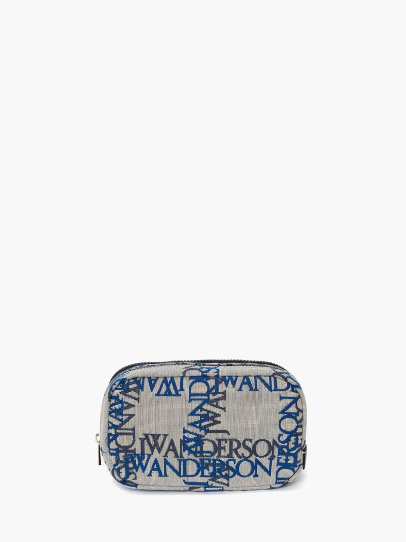 MEDIUM LOGO CANVAS DOUBLE ZIP POUCH 1