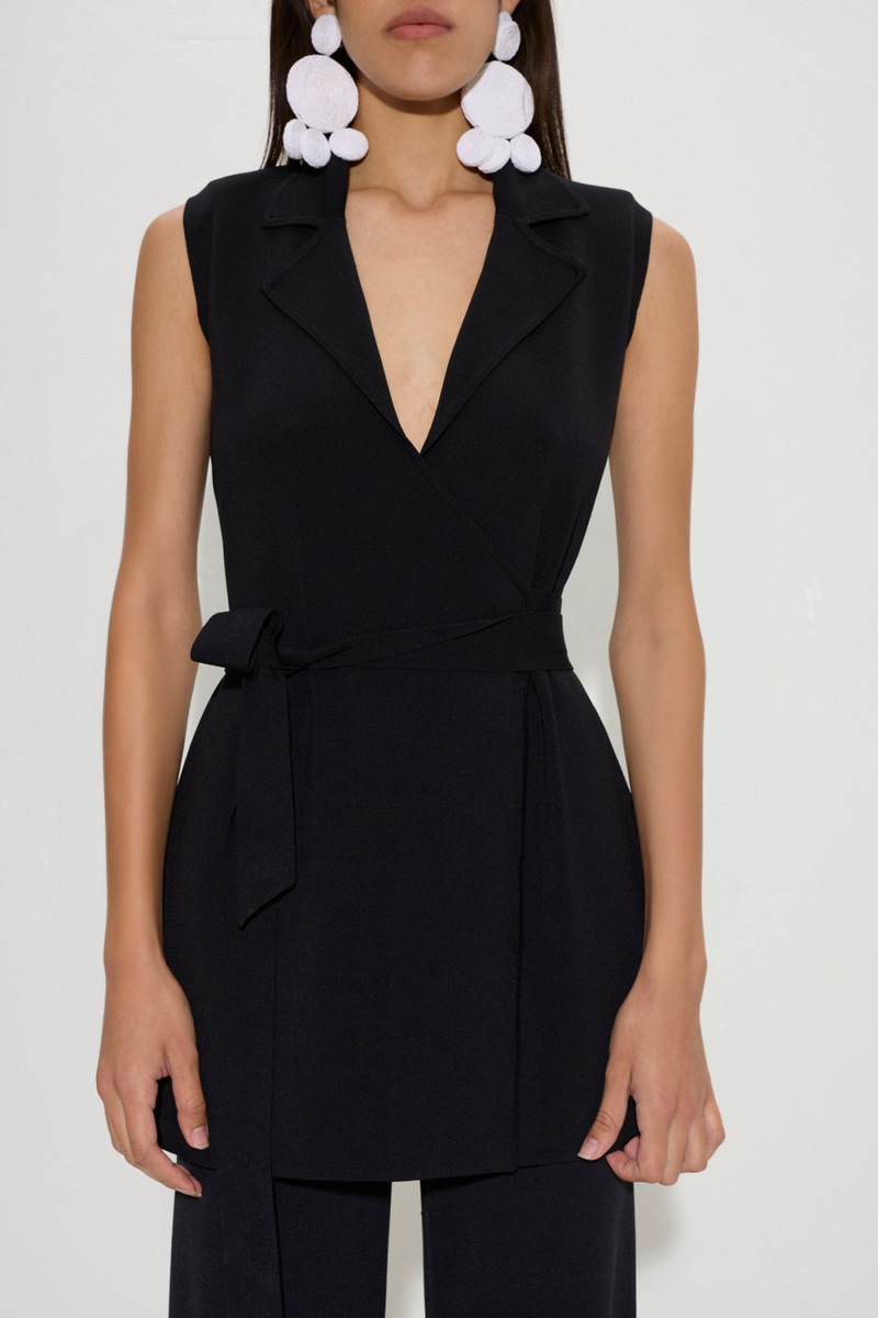 Knits By Zaca Knit Mini Dress in Black 1