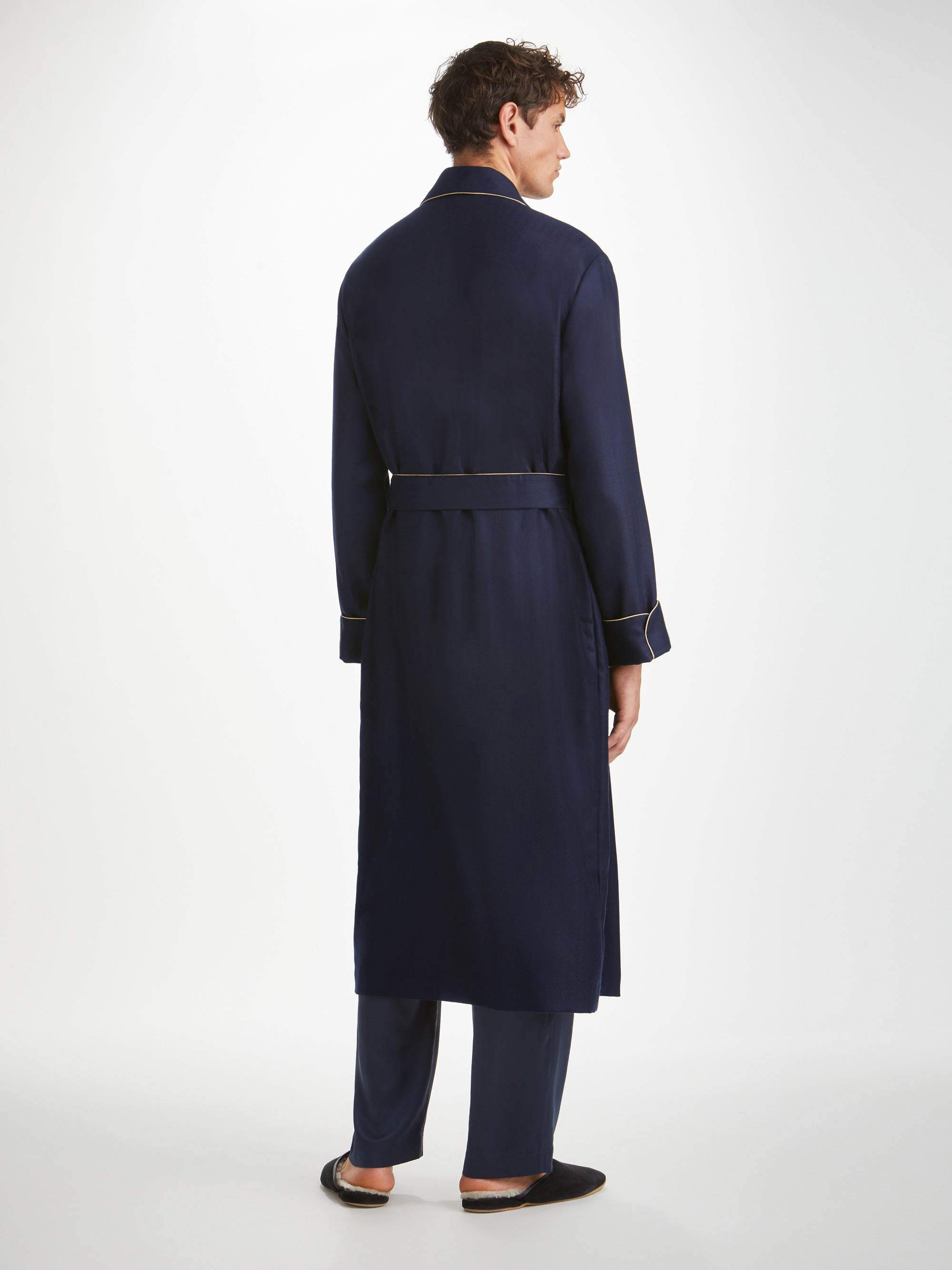 Men's Dressing Gown Duke Cashmere Navy - 4