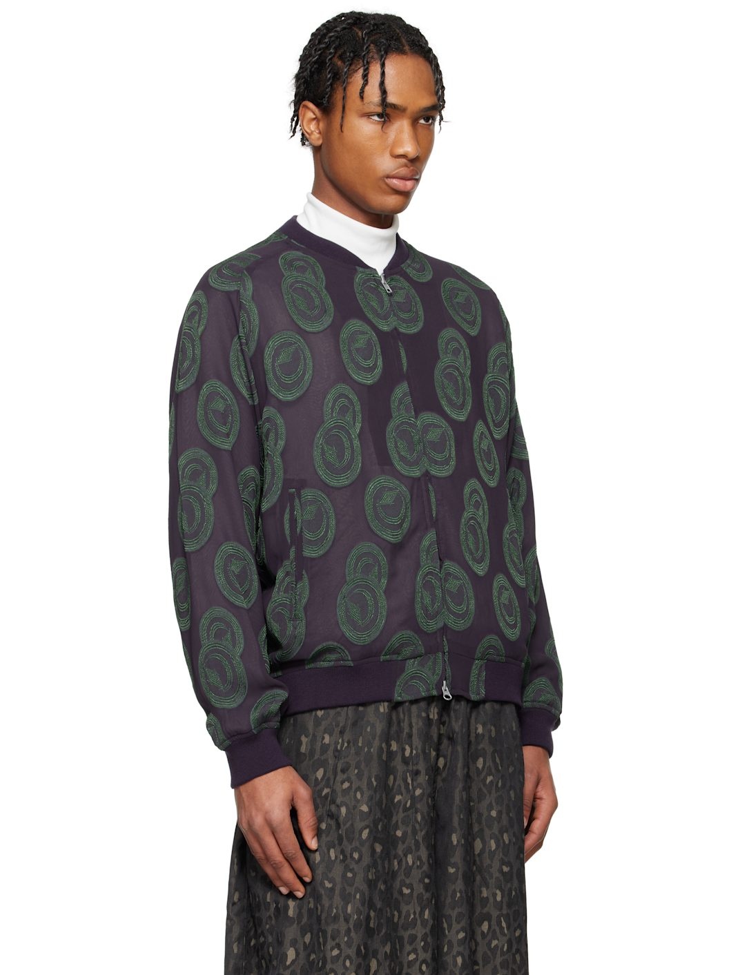 Purple BB Bomber Jacket - 2